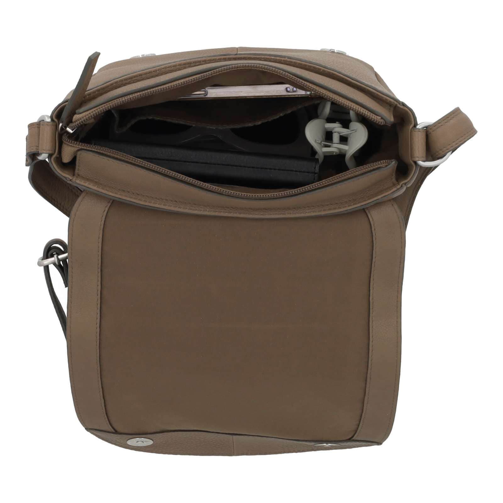 Crossbody kožená kabelka Burkely Liva, hnědá 4