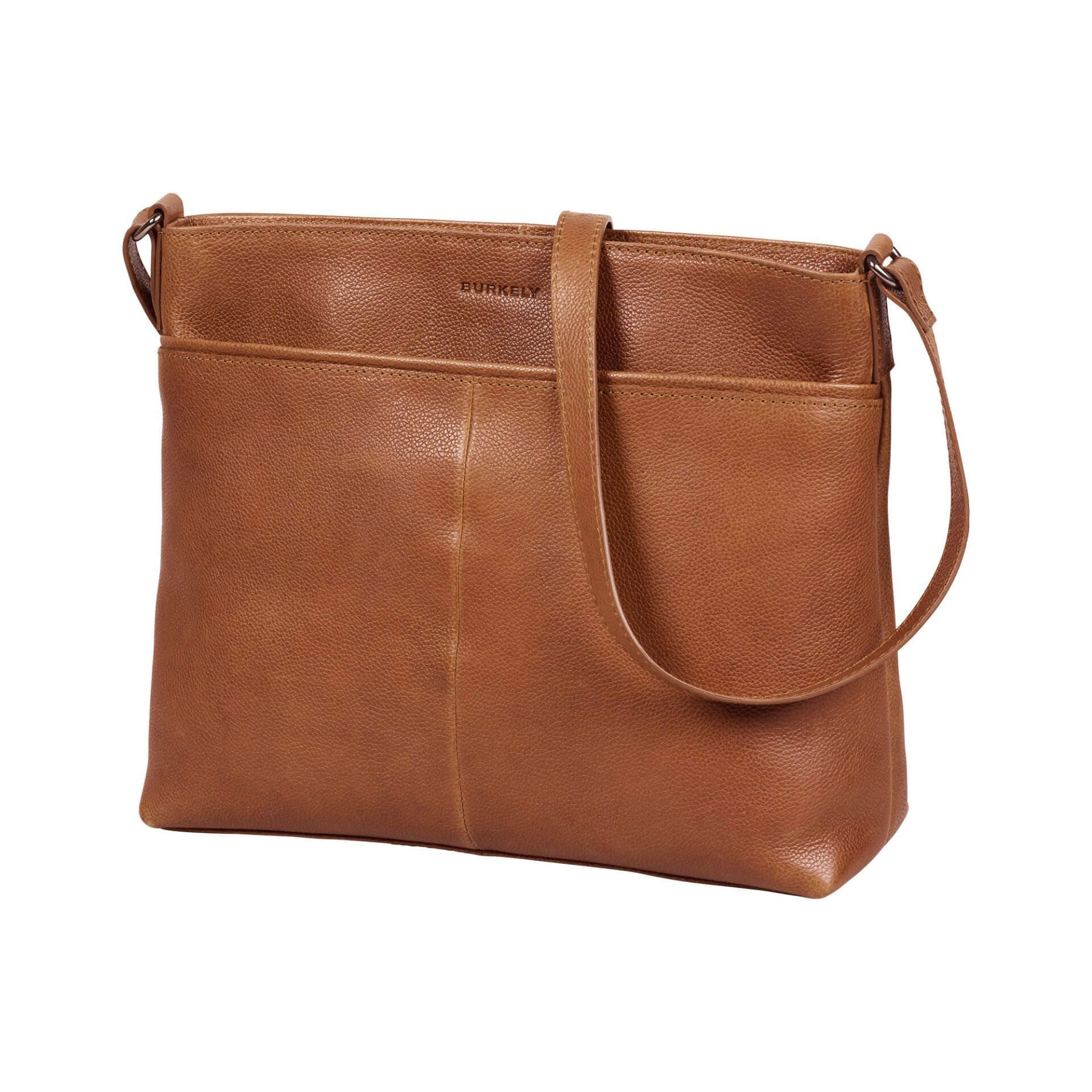 Crossbody kožená kabelka Burkely Casey, hnědá 2
