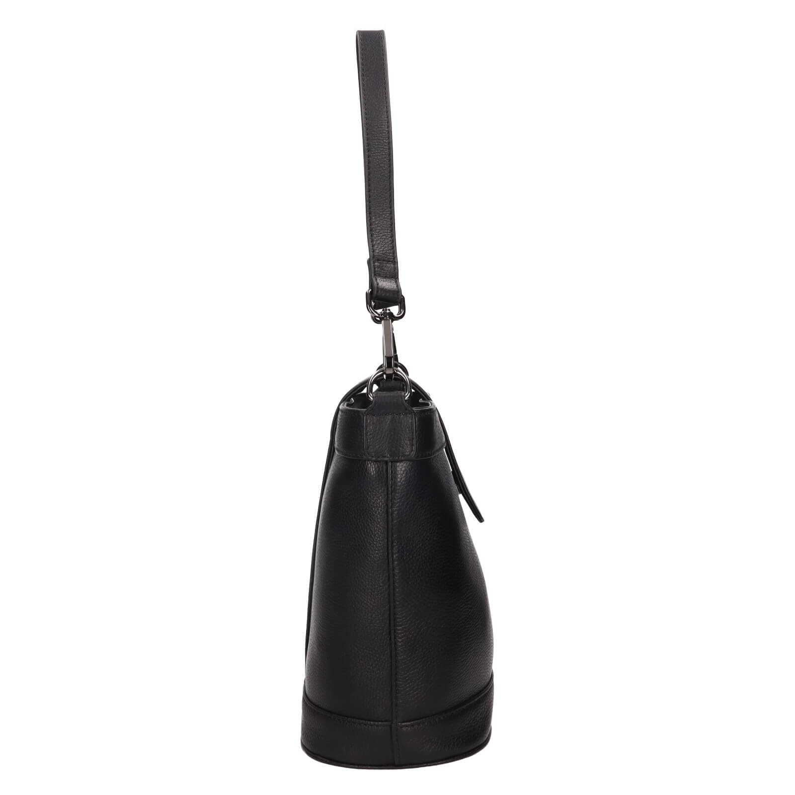 Kožená crossbody kabelka Lagen Bernea, černá 4