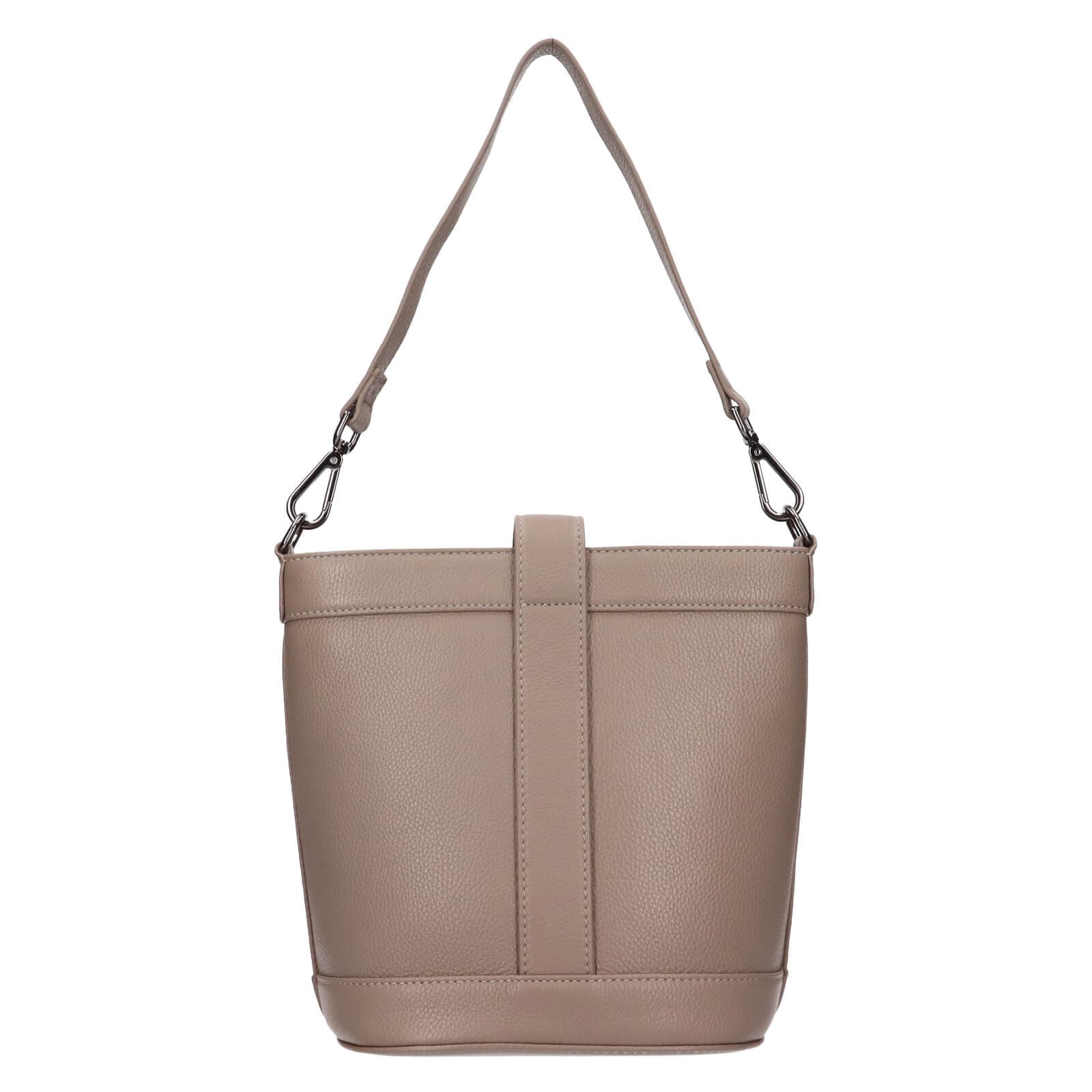 Kožená crossbody kabelka Lagen Bernea, béžová 3