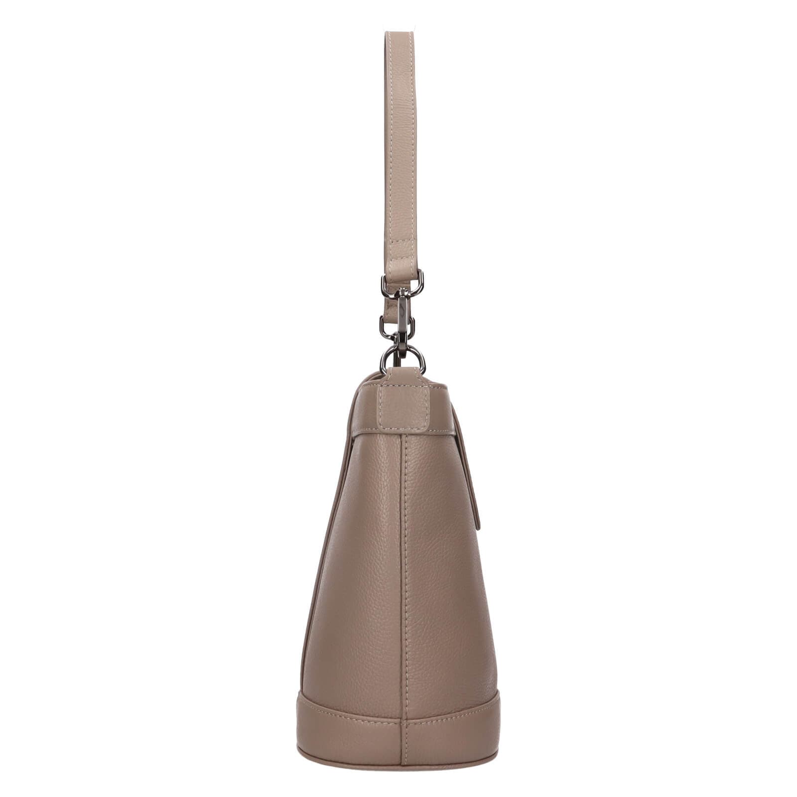 Kožená crossbody kabelka Lagen Bernea, béžová 4