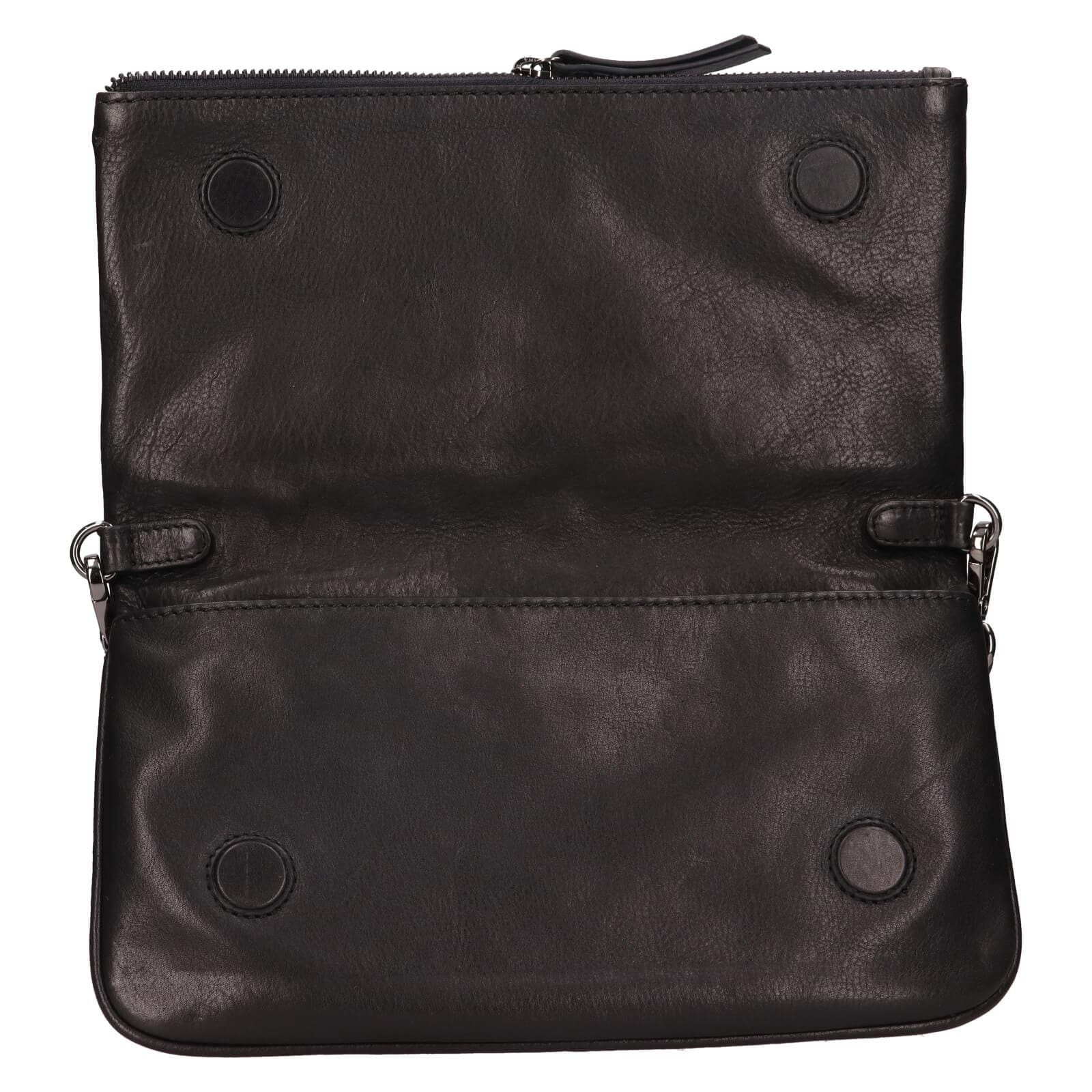 Kožená crossbody kabelka Lagen Milada, černá 5