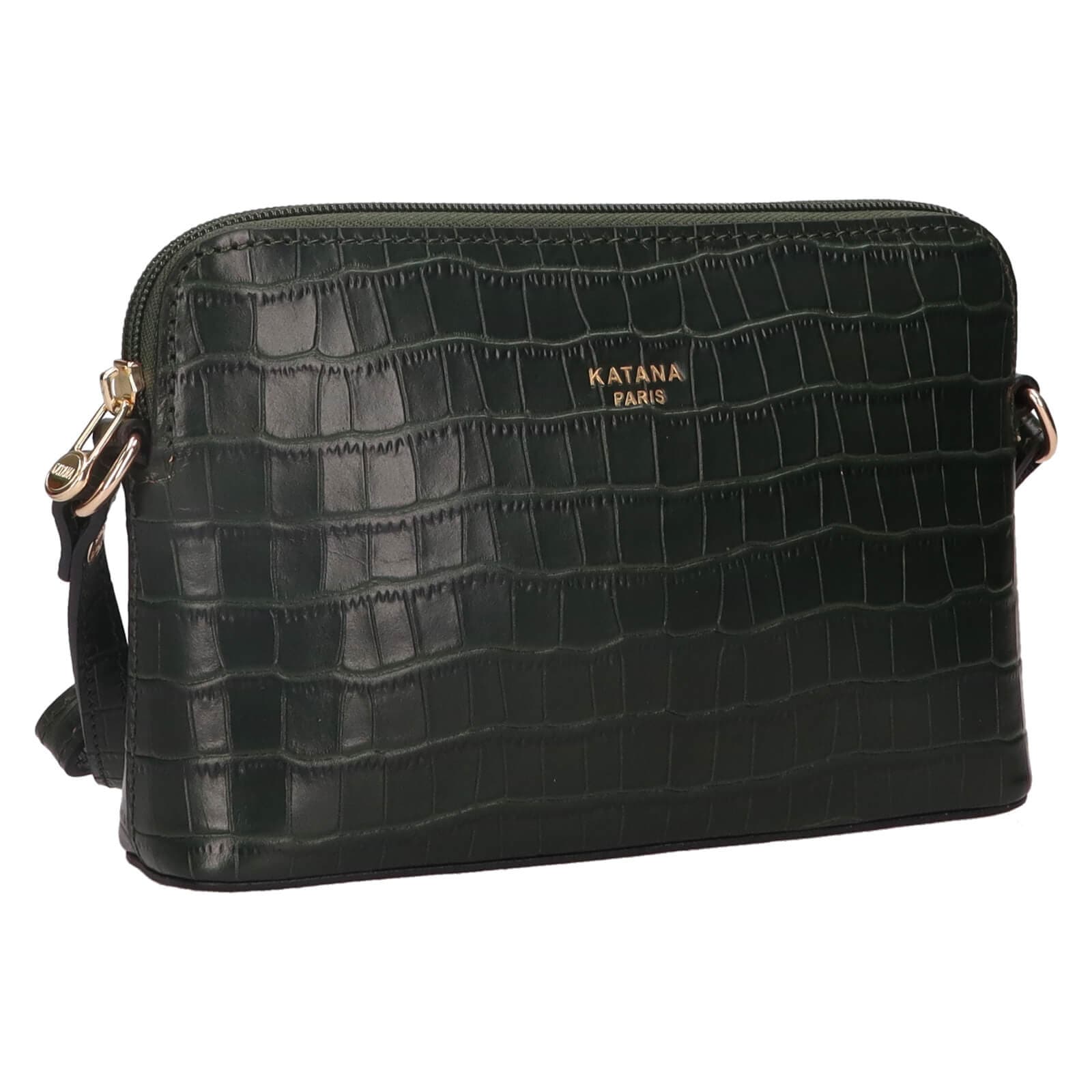 Kožená crossbody kabelka Katana Sini, zelená 2