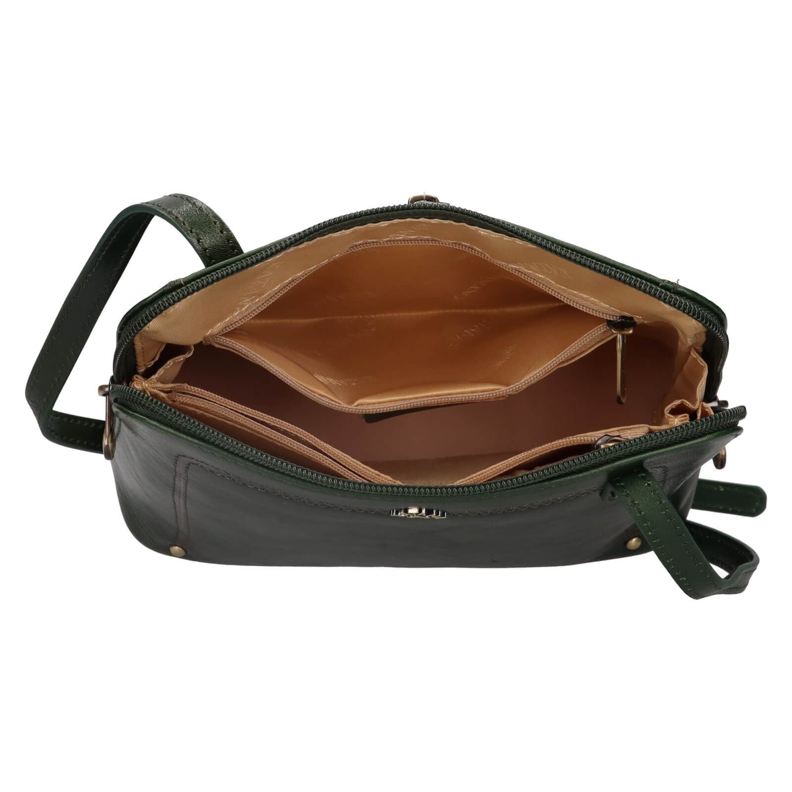 Kožená crossbody kabelka Katana Frenita, zelená 6