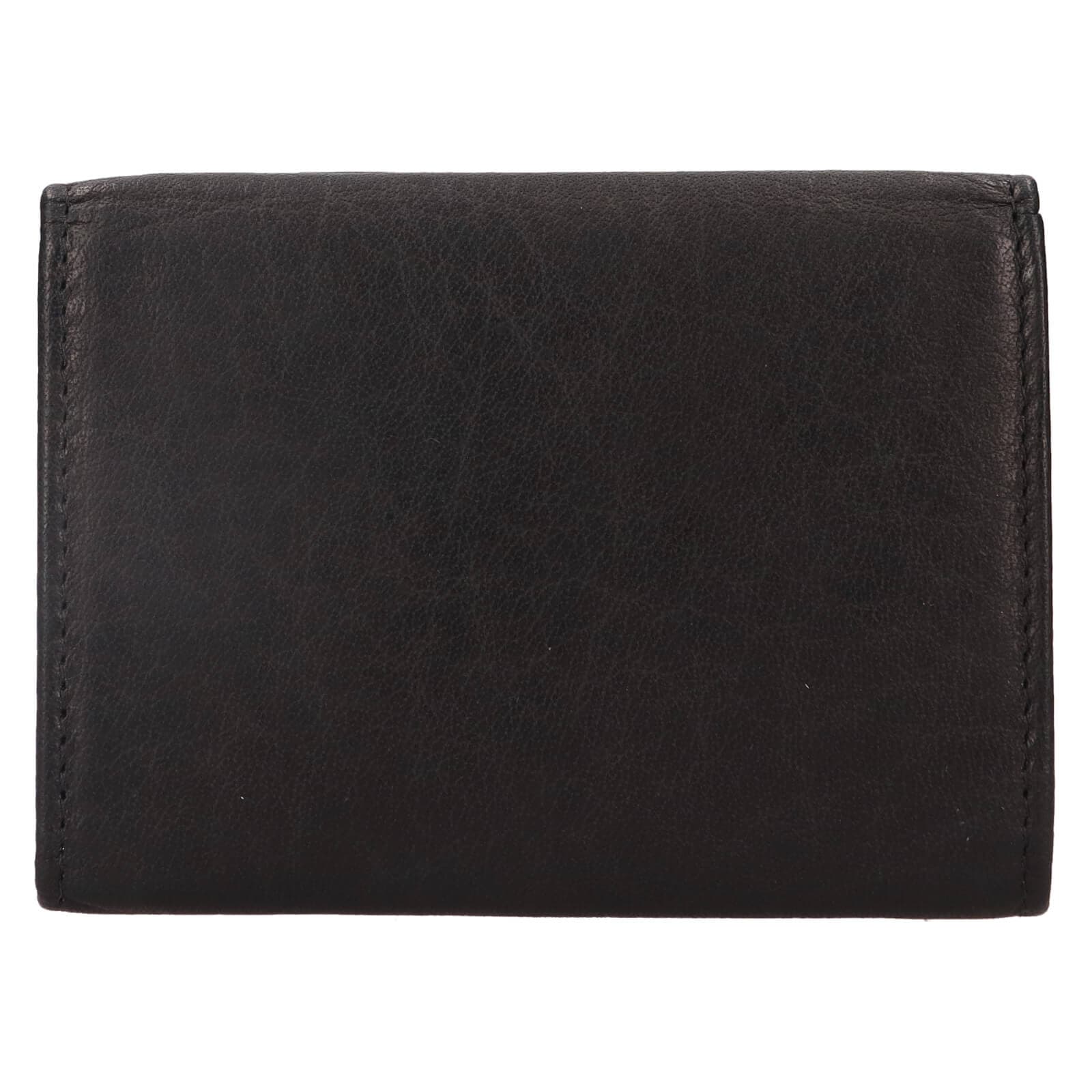 Malá kožená peněženka DD Anekta Vanda, černá 3
