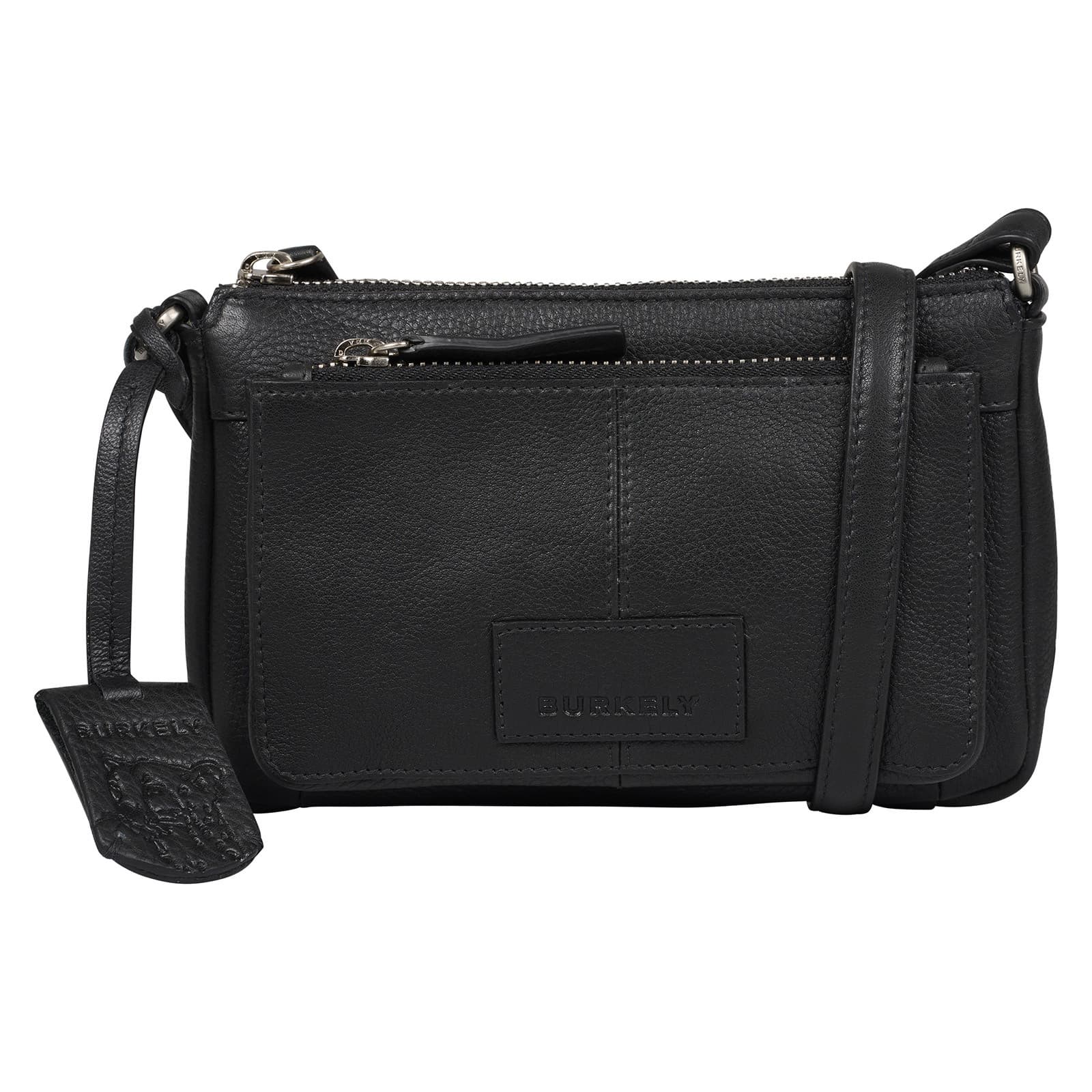 Malá kožená crossbody kabelka Burkely Nela, černá