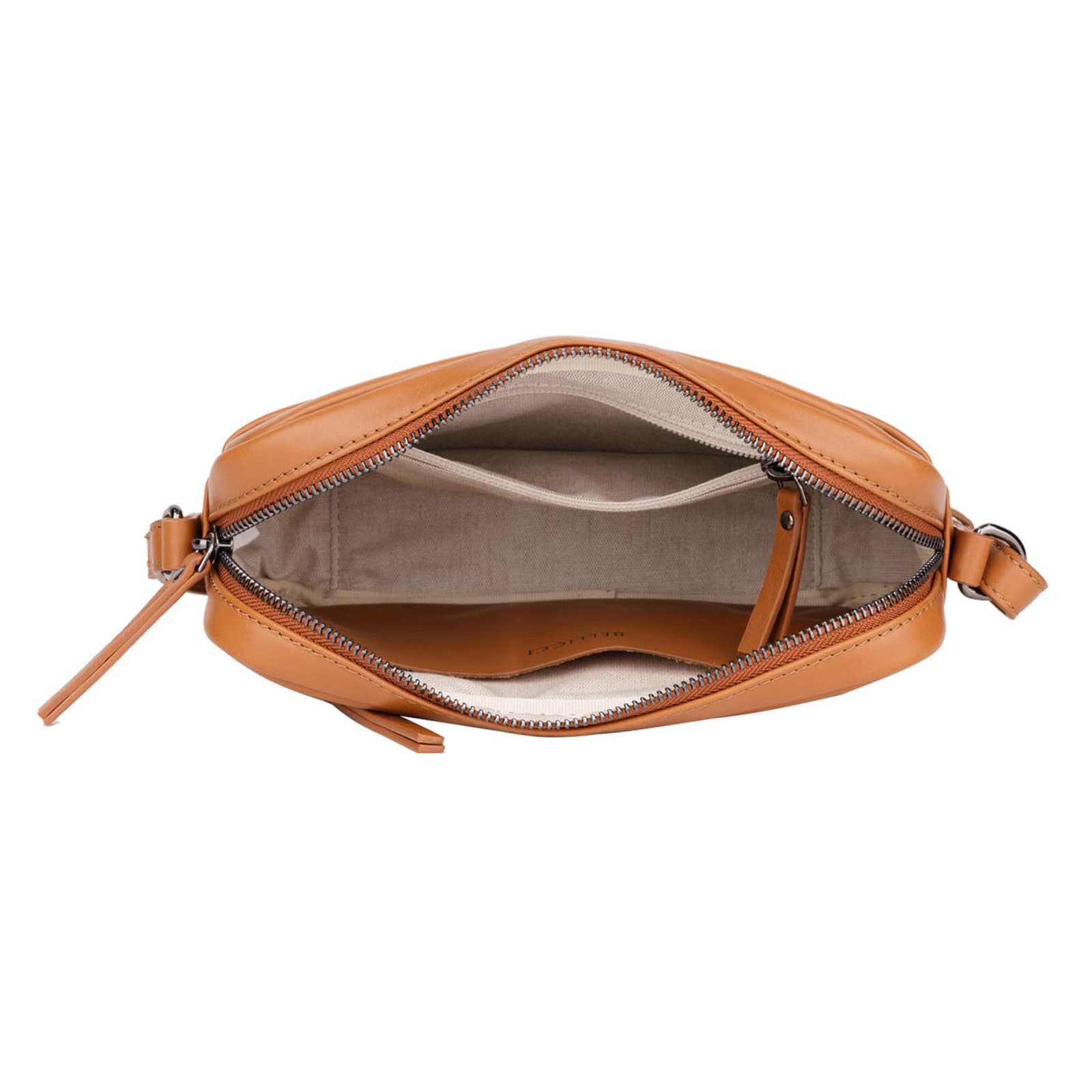 Kožená crossbody kabelka Bellicci Pia, hnědá 6