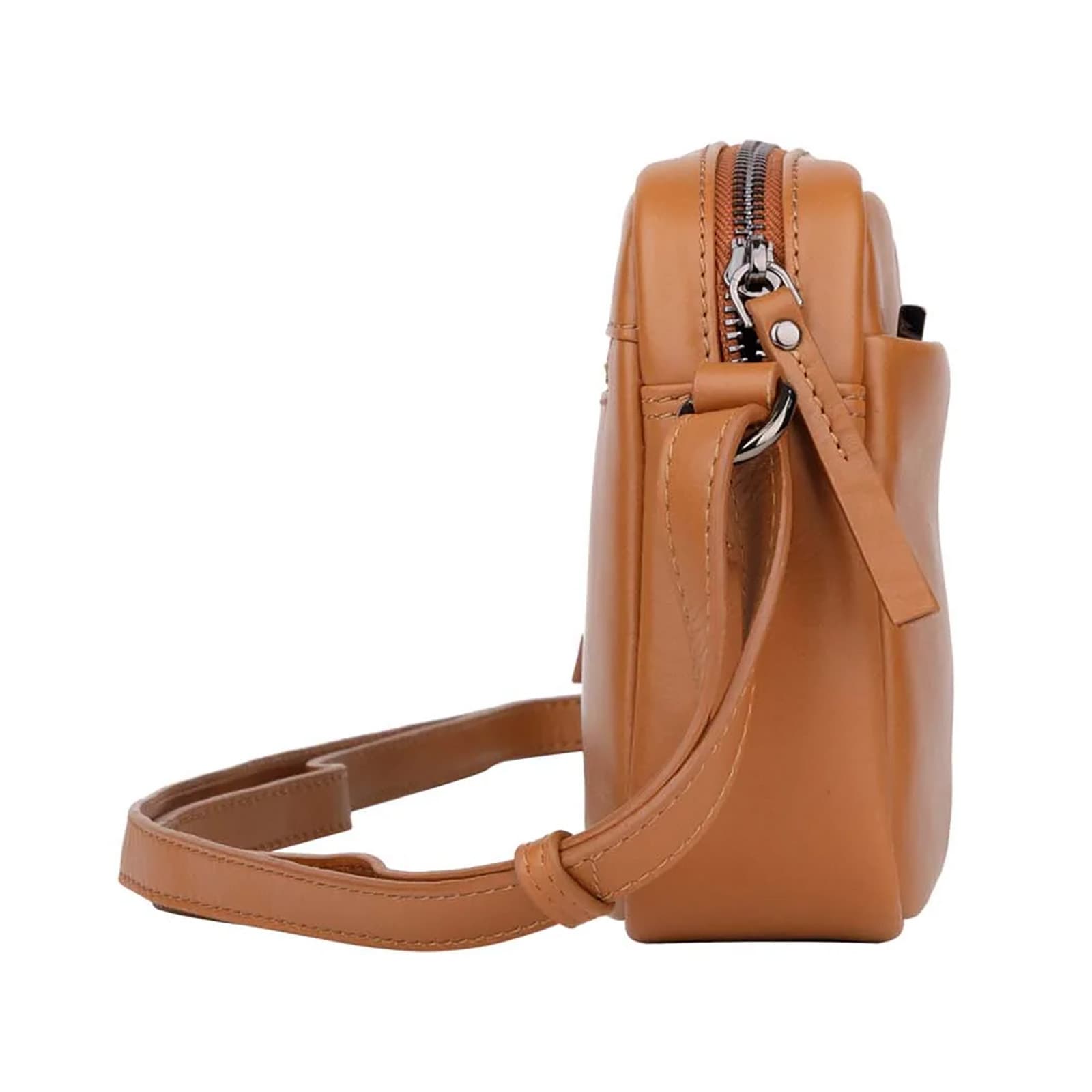 Kožená crossbody kabelka Bellicci Pia, hnědá 4