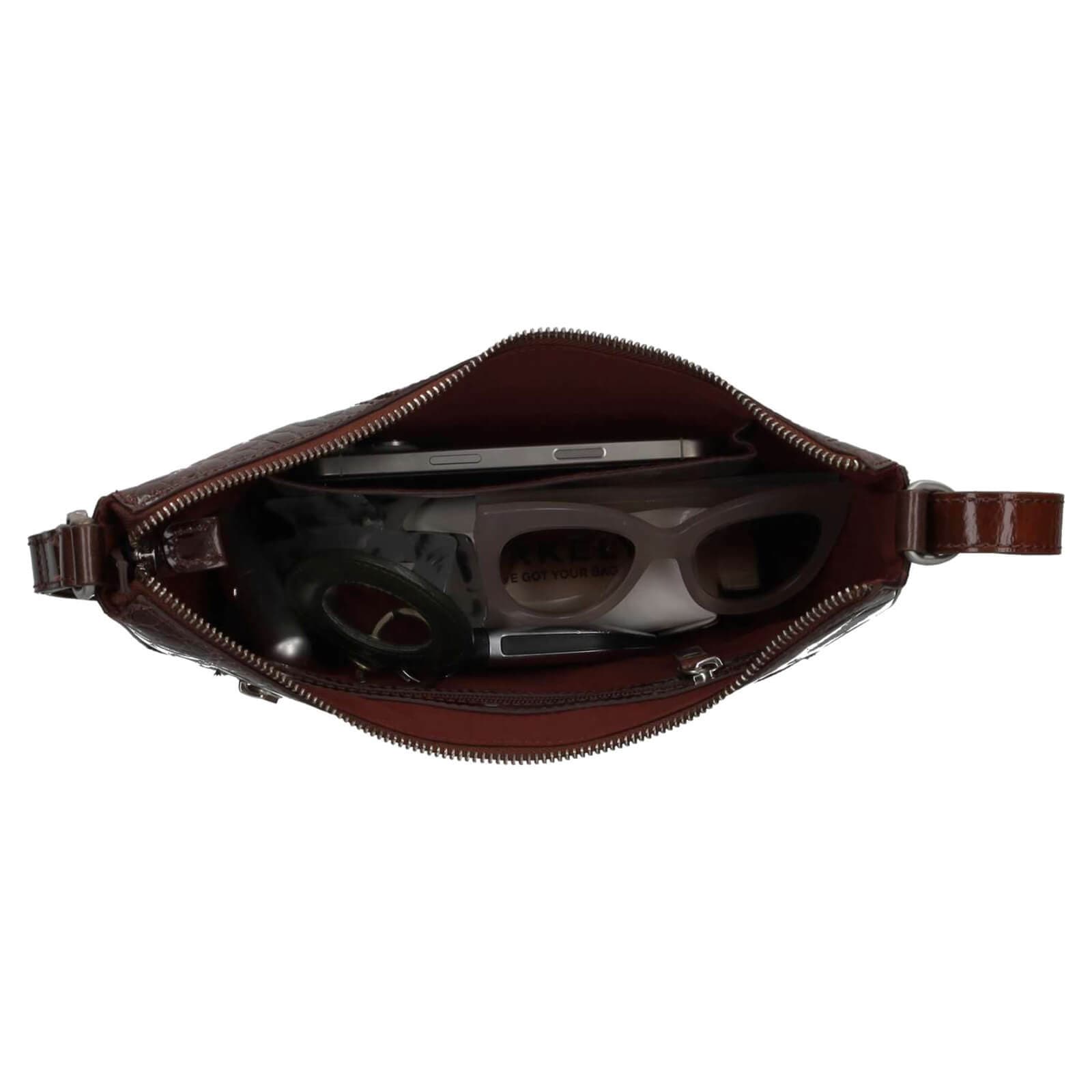 Kožená crossbody kabelka Burkely Serena, vínová 4