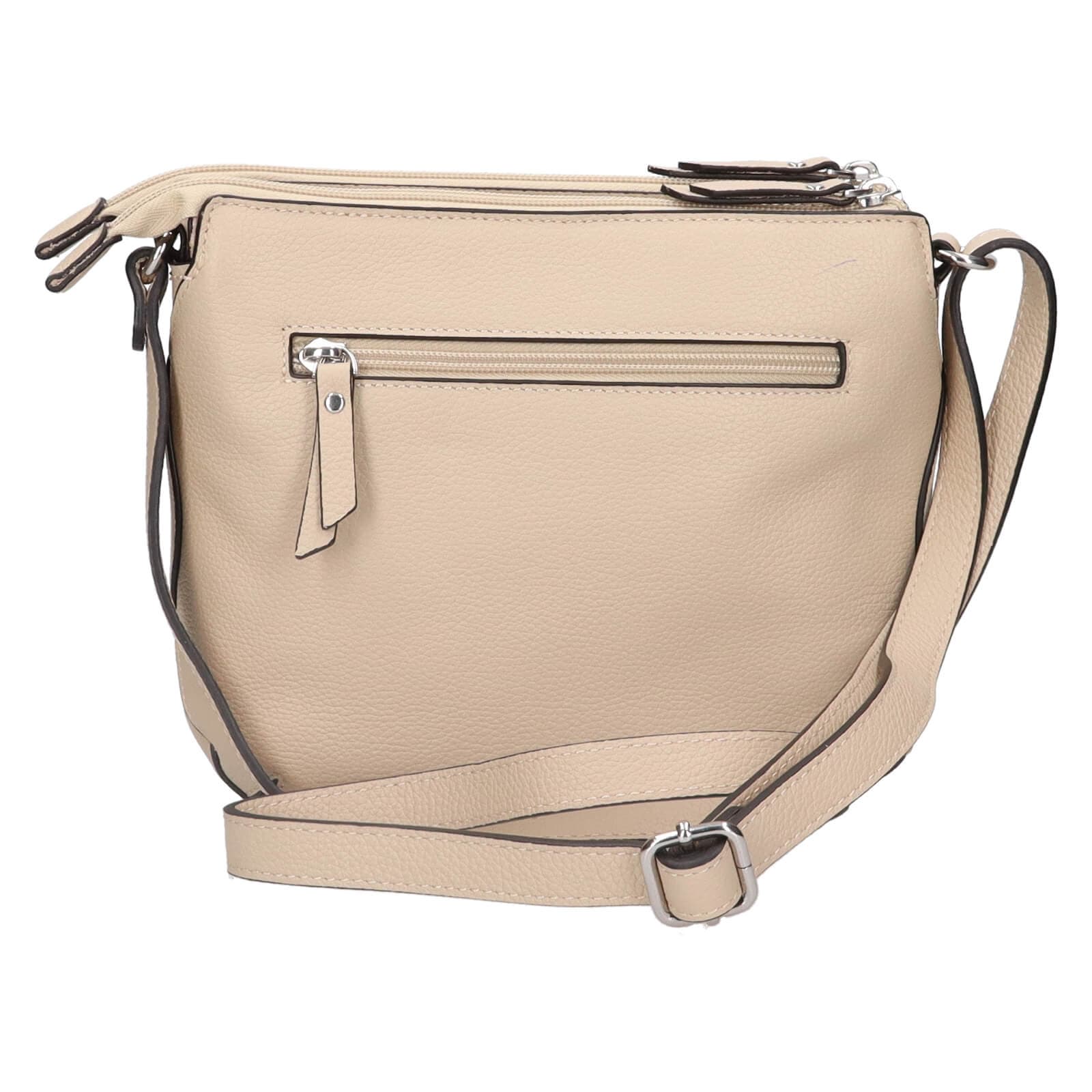 Kožená crossbody kabelka Katana Célina, krémová 3