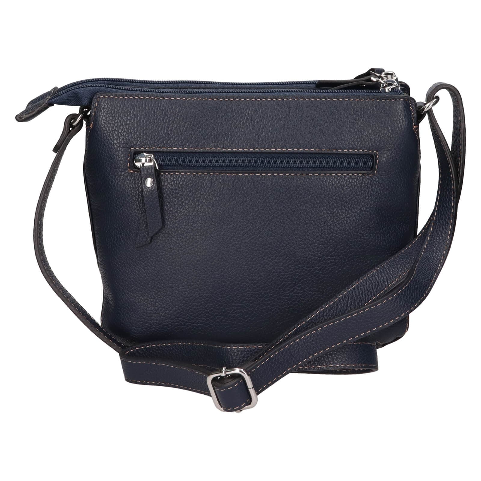 Kožená crossbody kabelka Katana Célina, modrá 3