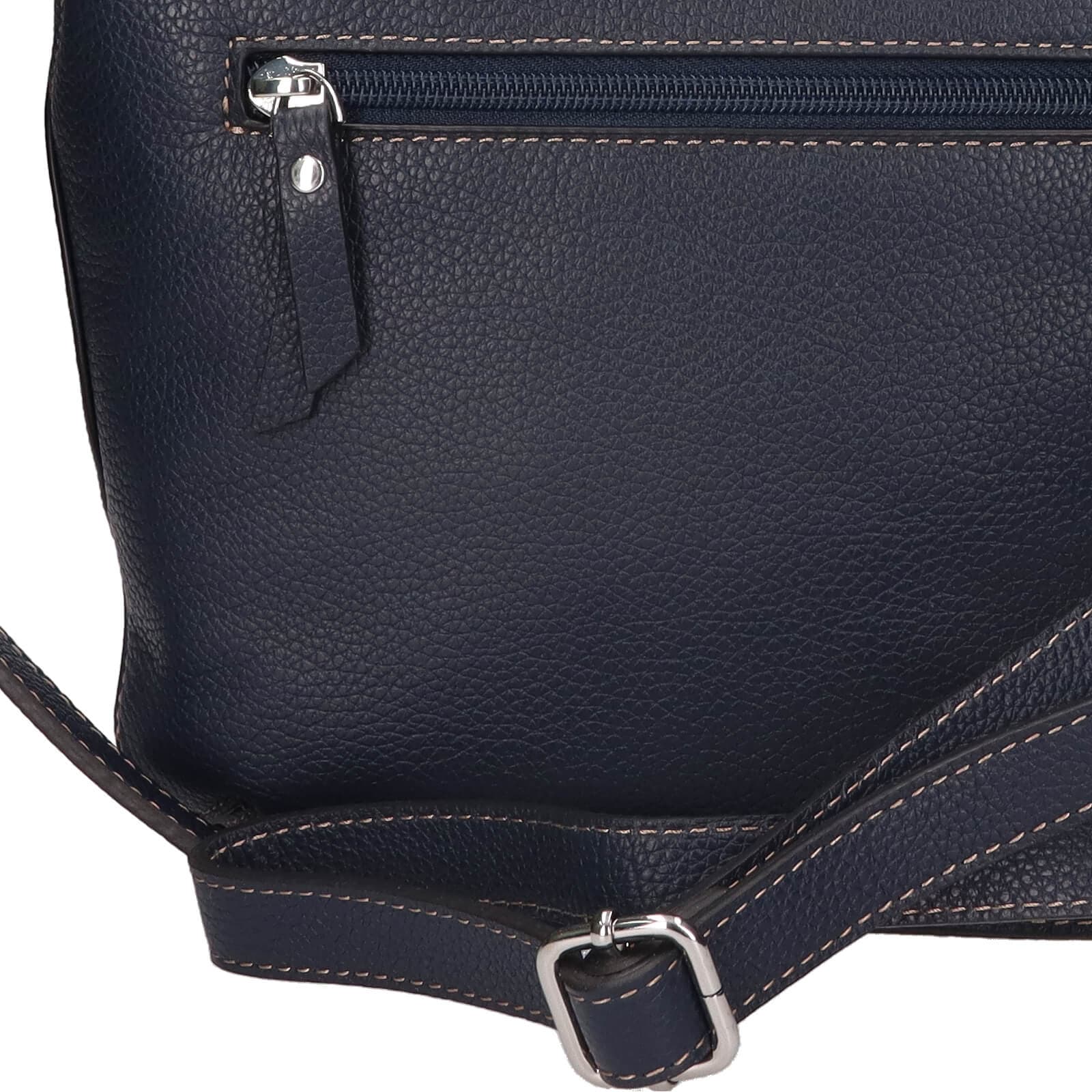 Kožená crossbody kabelka Katana Célina, modrá 6