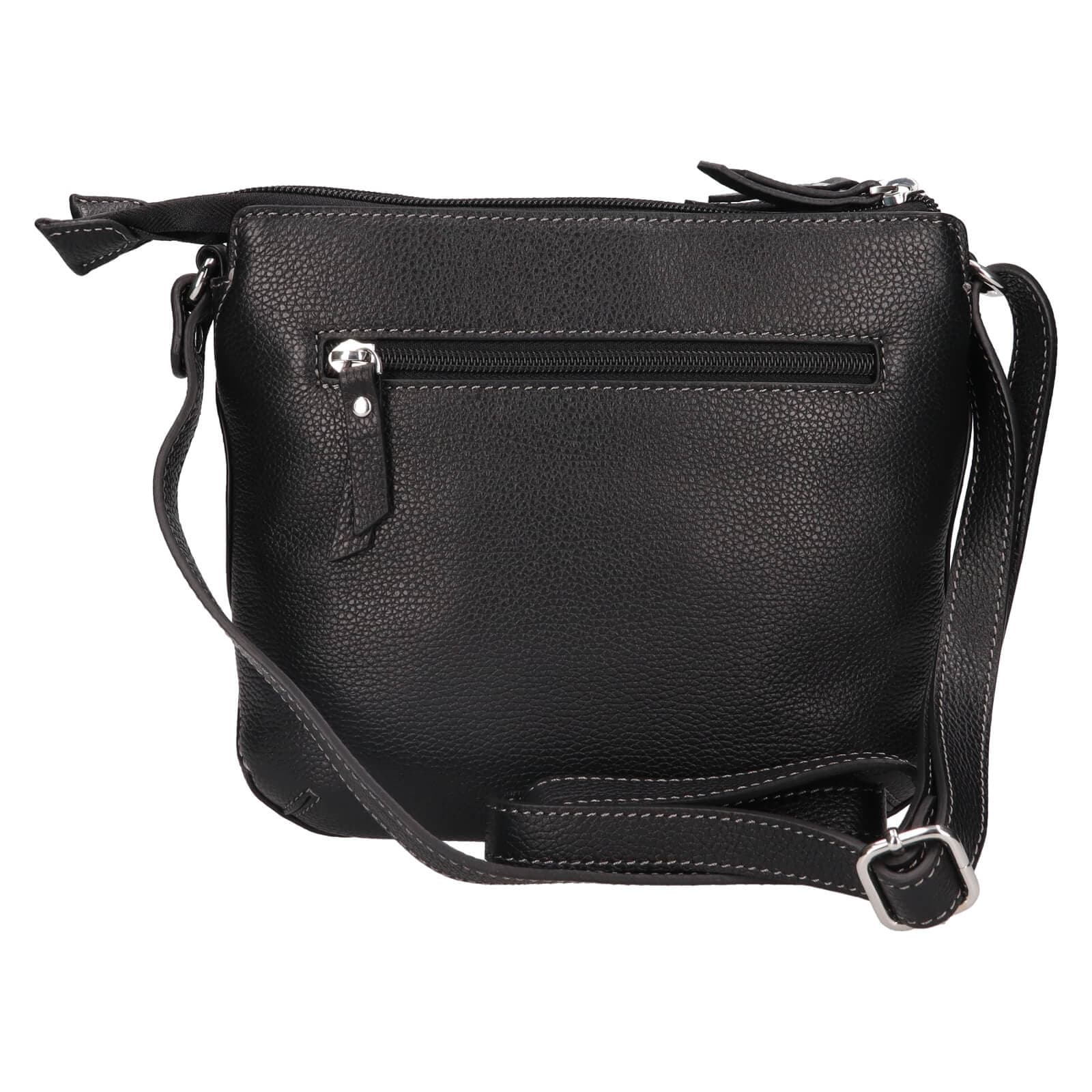 Kožená crossbody kabelka Katana Célina, černá 3
