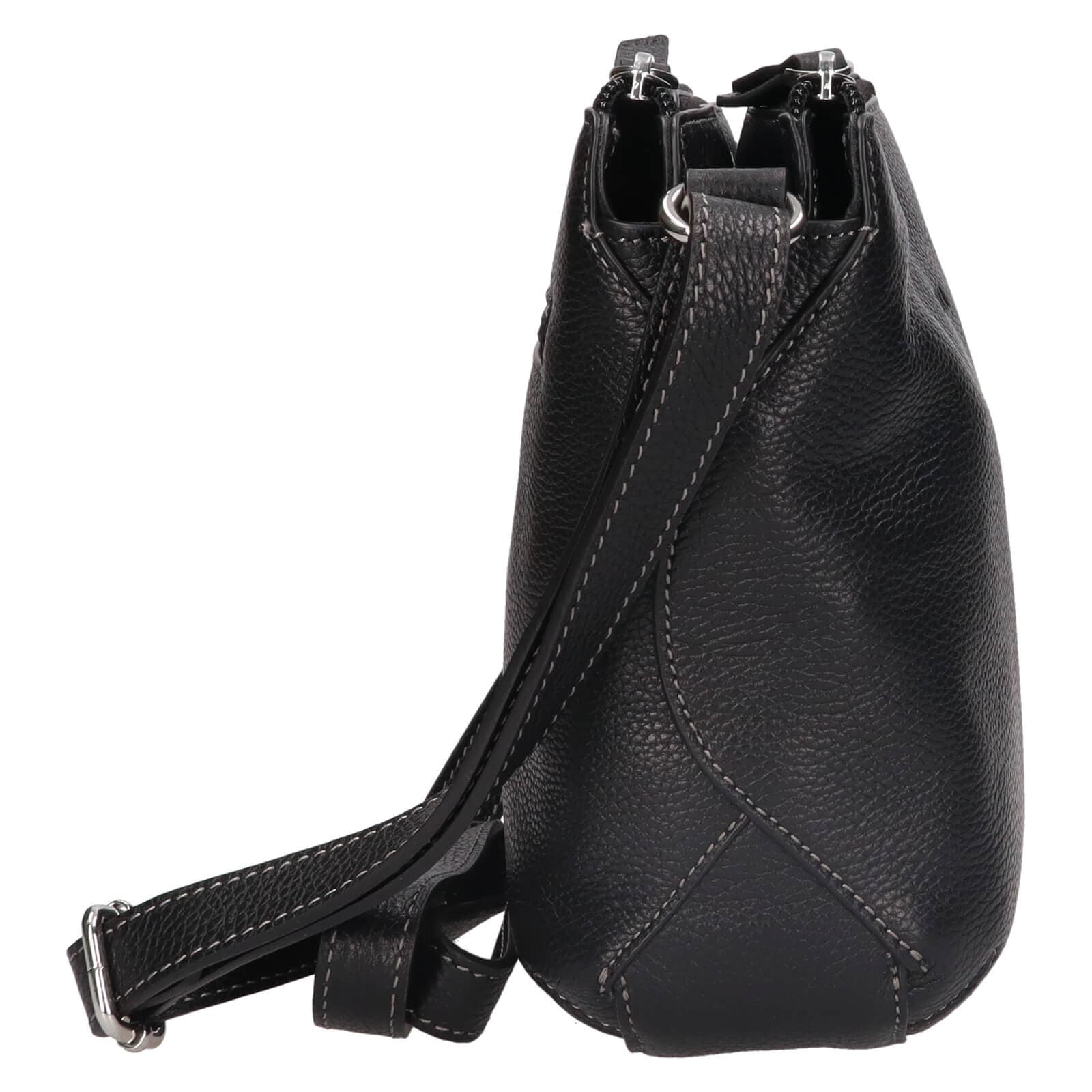 Kožená crossbody kabelka Katana Célina, černá 4