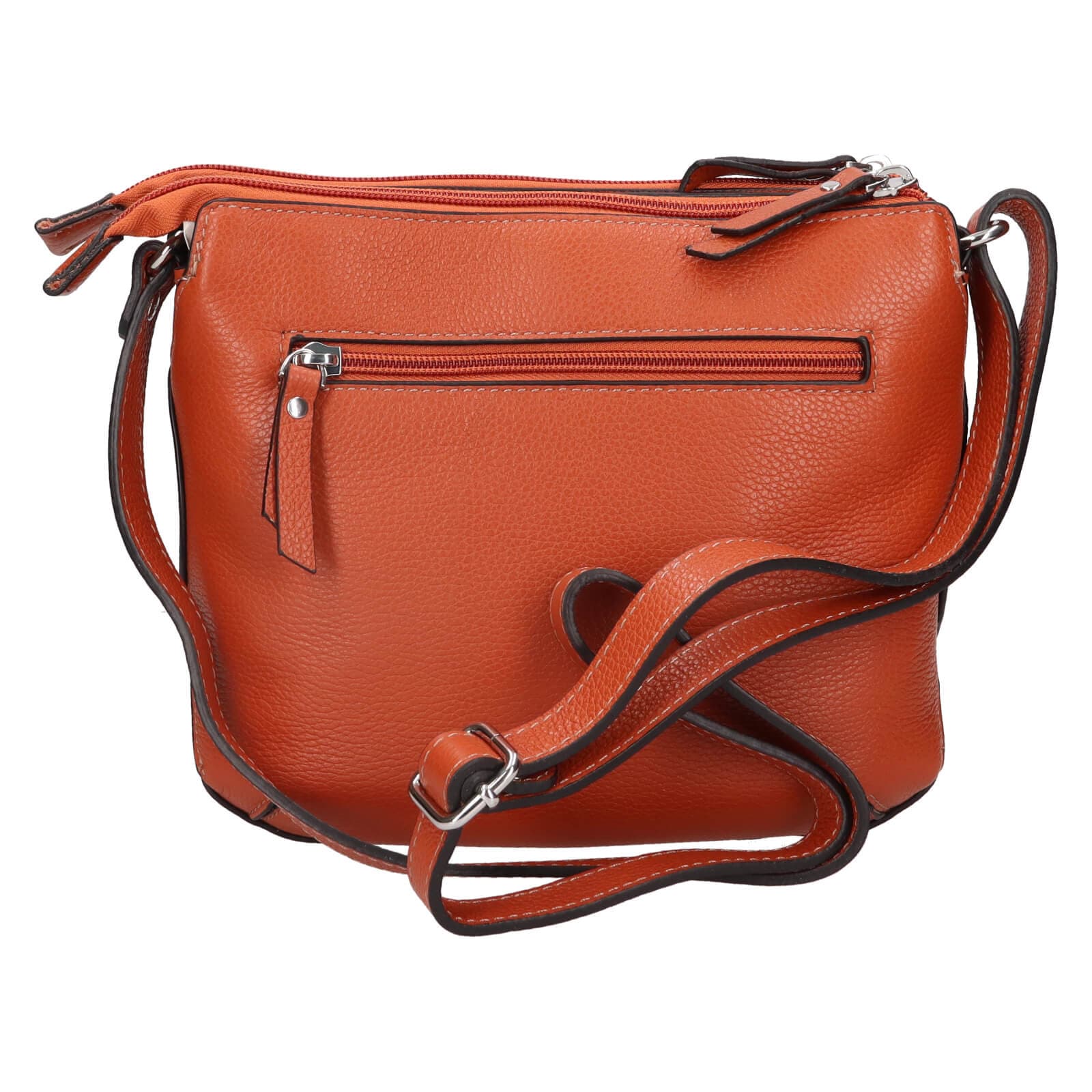 Kožená crossbody kabelka Katana Célina, oranžová 3