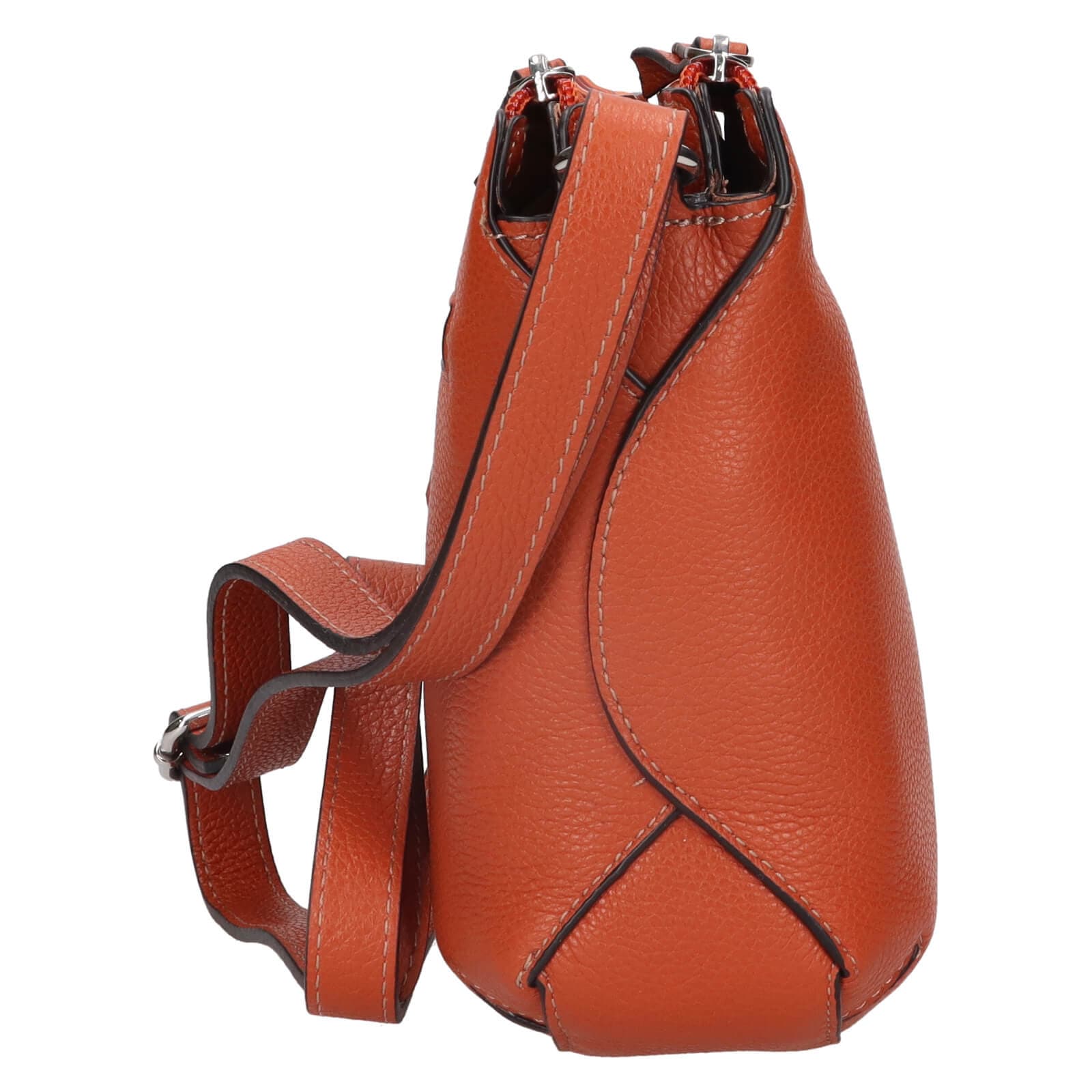 Kožená crossbody kabelka Katana Célina, oranžová 4
