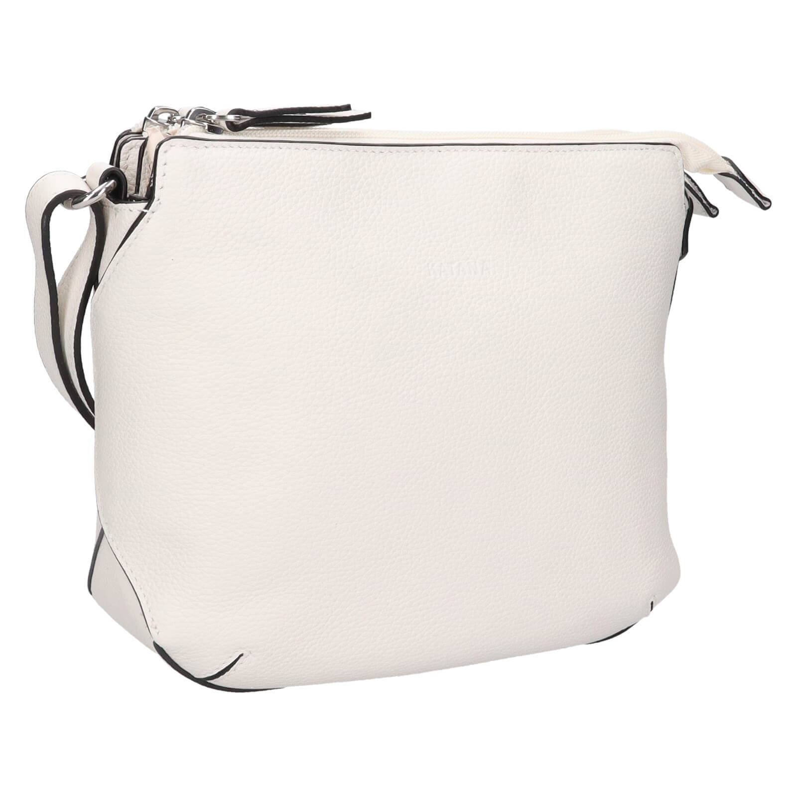 Kožená crossbody kabelka Katana Célina, bílá 2