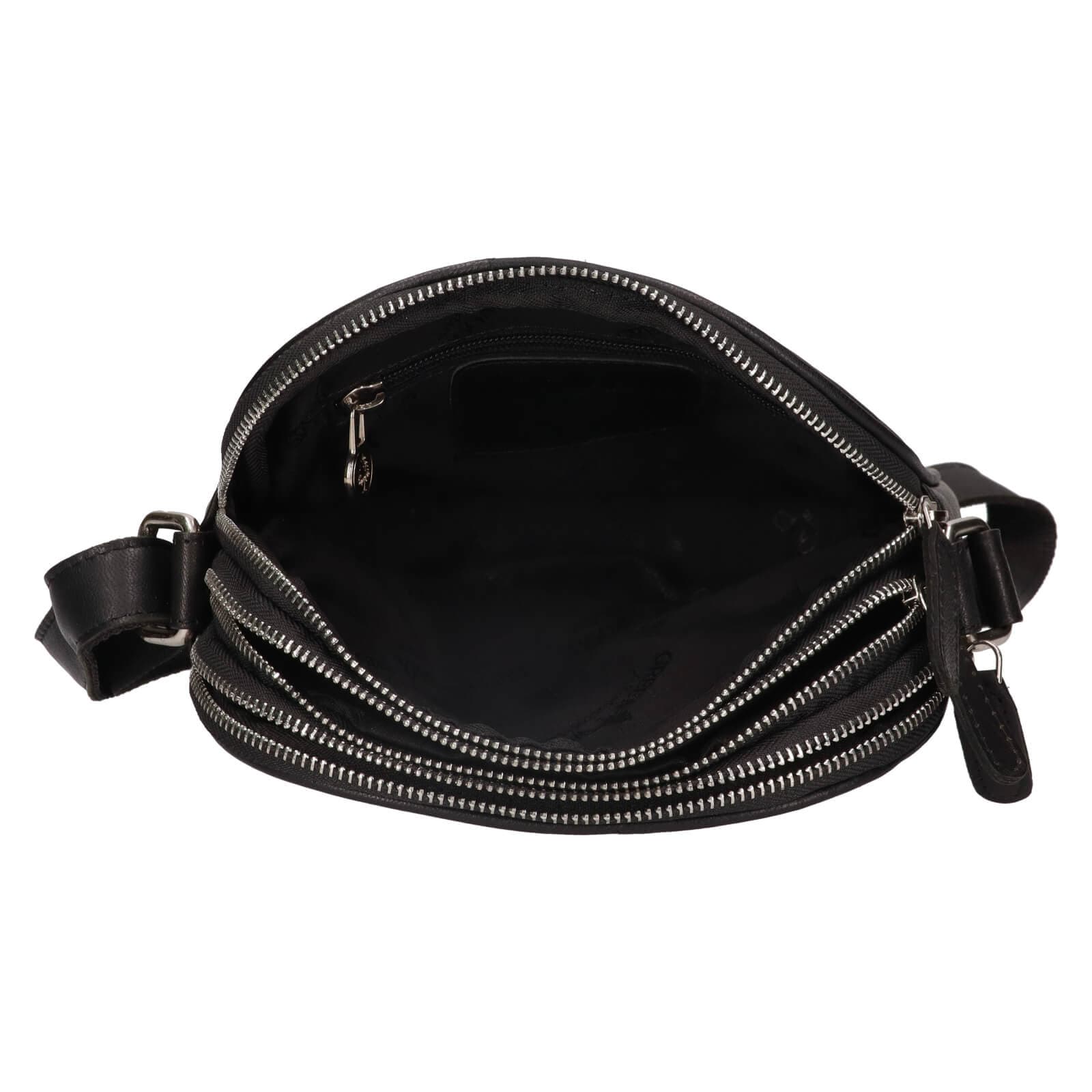 Kožená crossbody kabelka Greenwood Vigi, černá 6