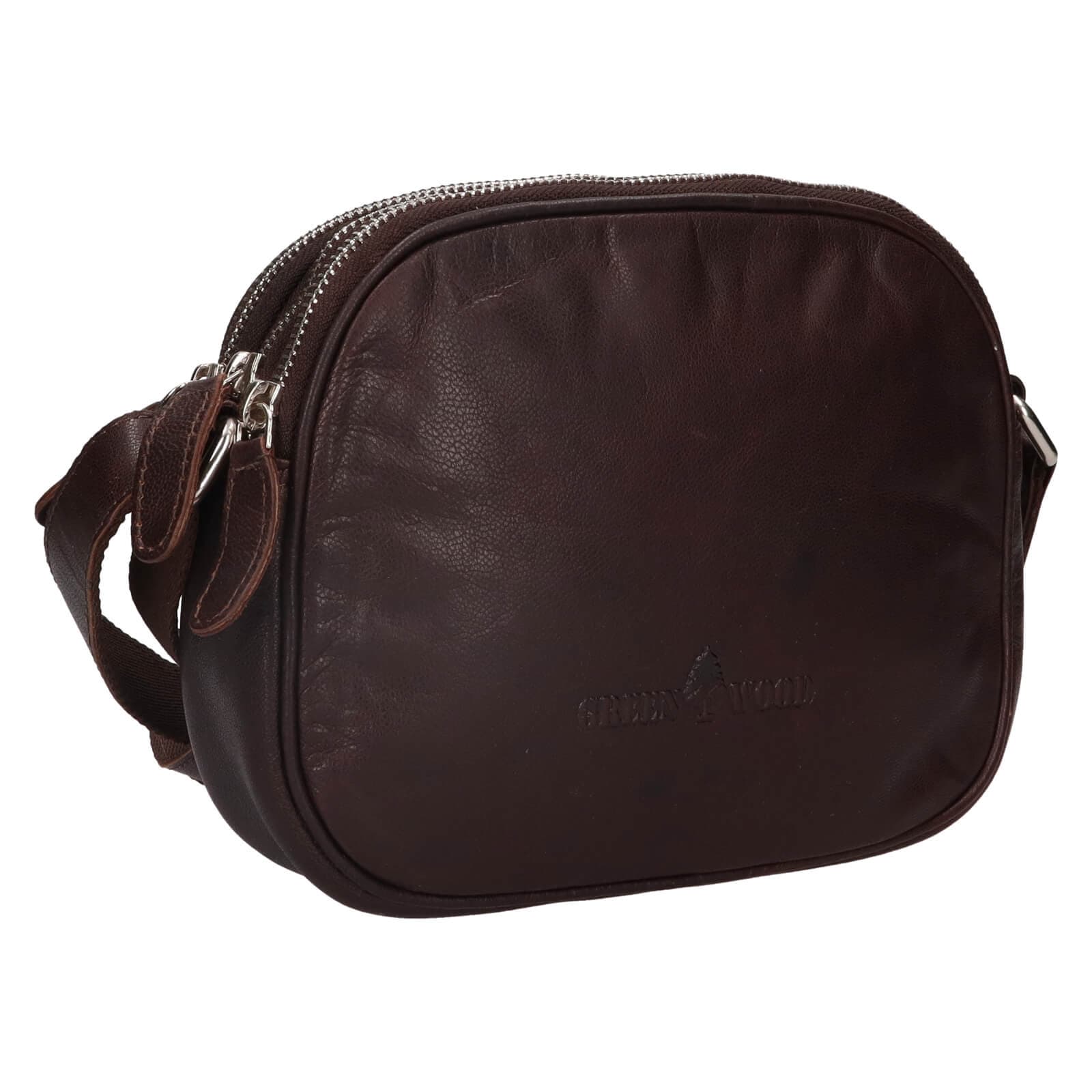 Kožená crossbody kabelka Greenwood Vigi, hnědá 2