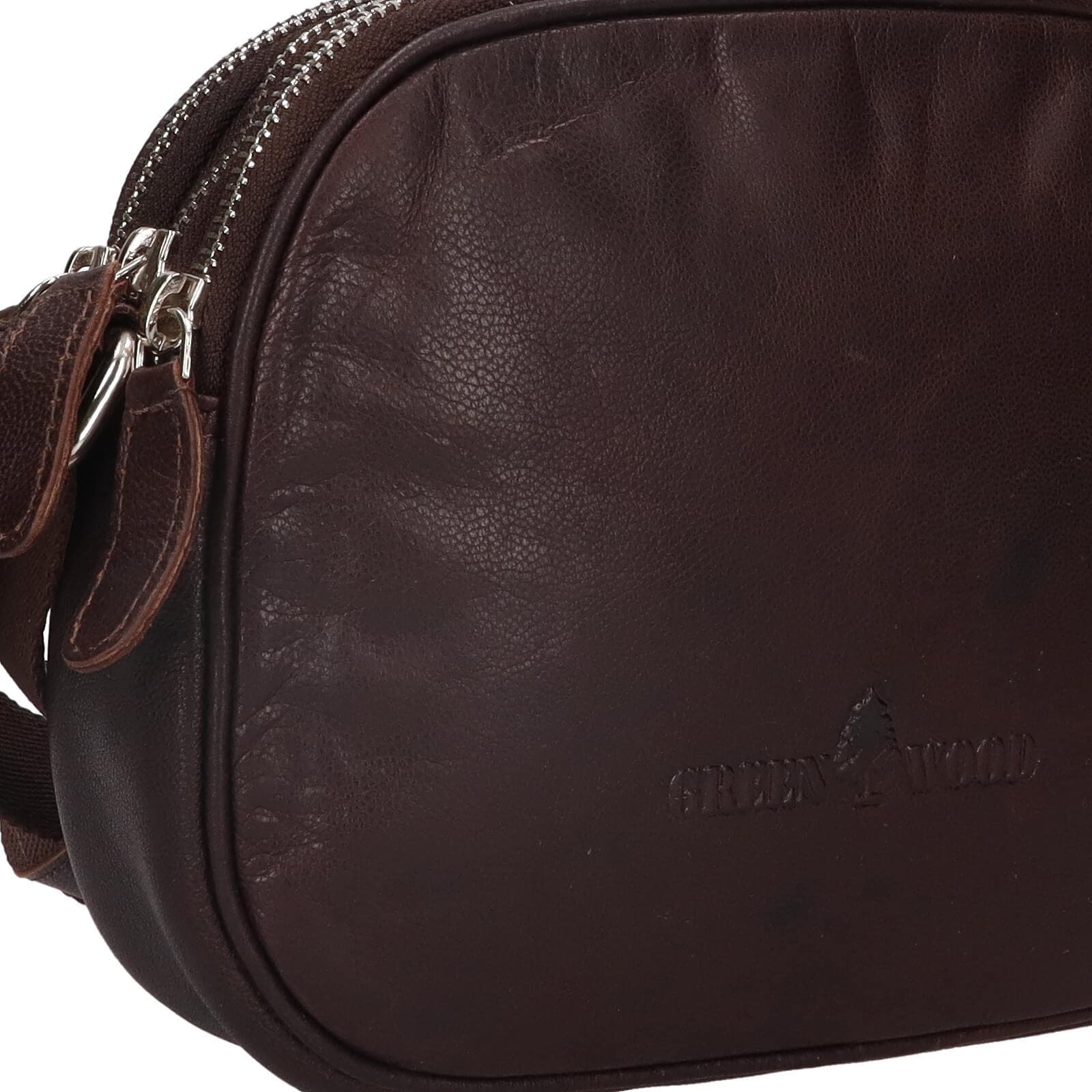 Kožená crossbody kabelka Greenwood Vigi, hnědá 5