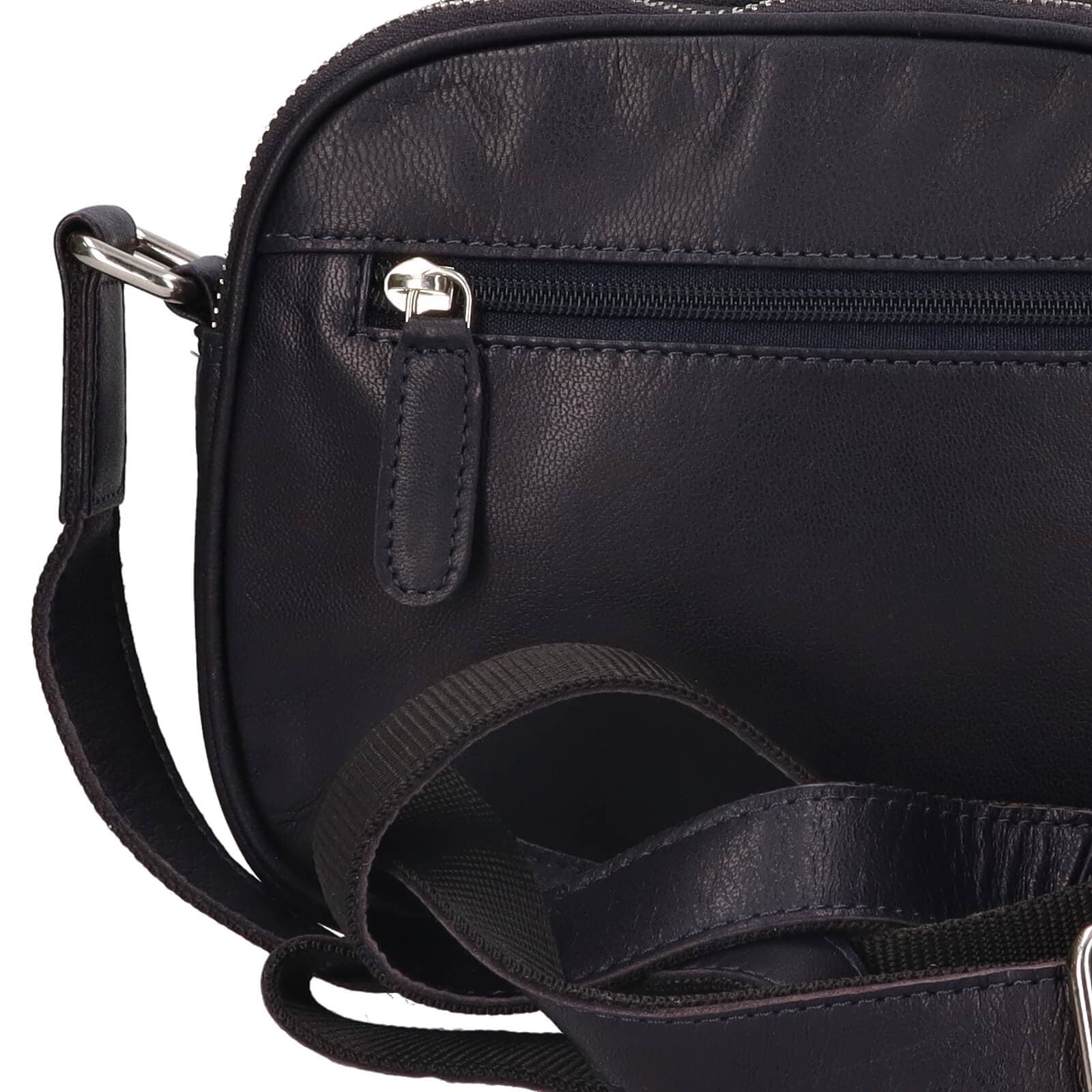 Kožená crossbody kabelka Greenwood Vigi, modrá 6