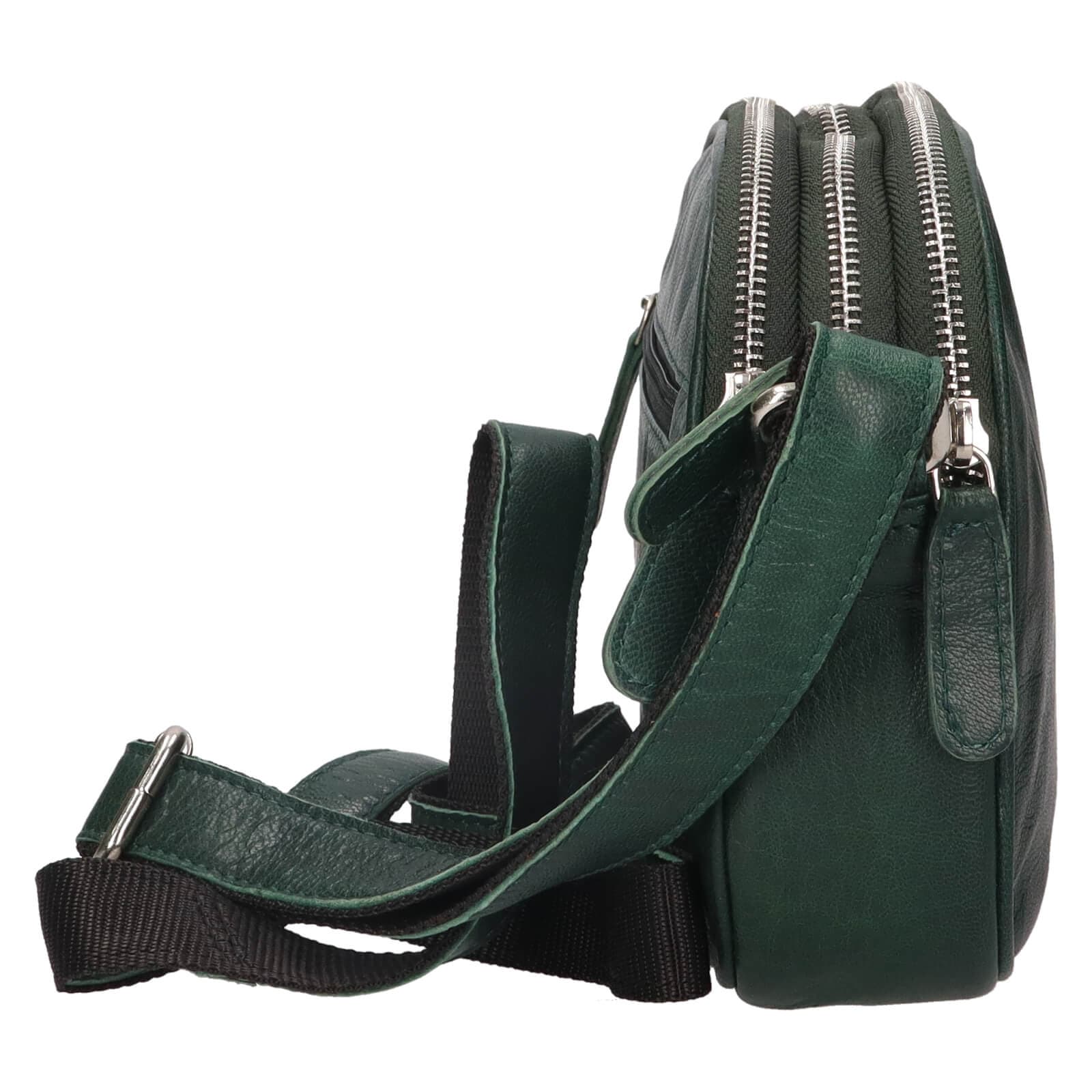 Kožená crossbody kabelka Greenwood Vigi, zelená 4