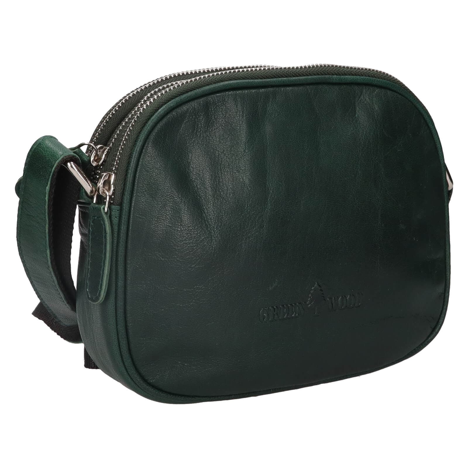 Kožená crossbody kabelka Greenwood Vigi, zelená 2