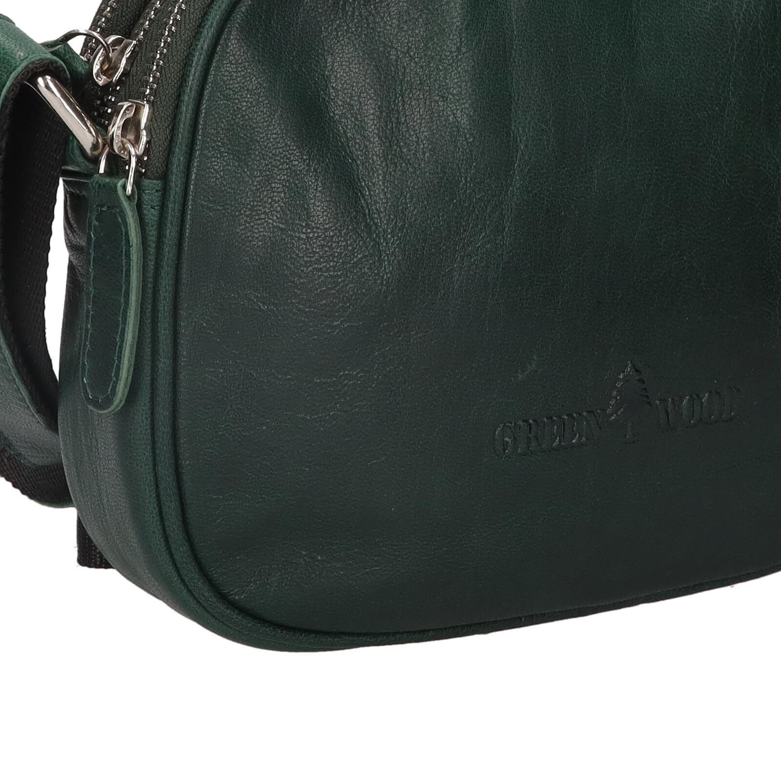 Kožená crossbody kabelka Greenwood Vigi, zelená 5