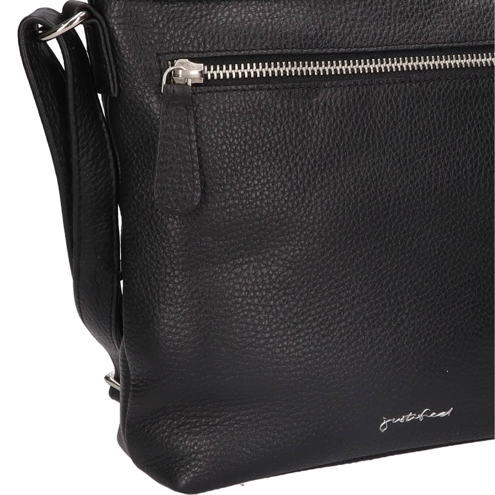 Kožená crossbody kabelka Justified Rosalie, černá 5