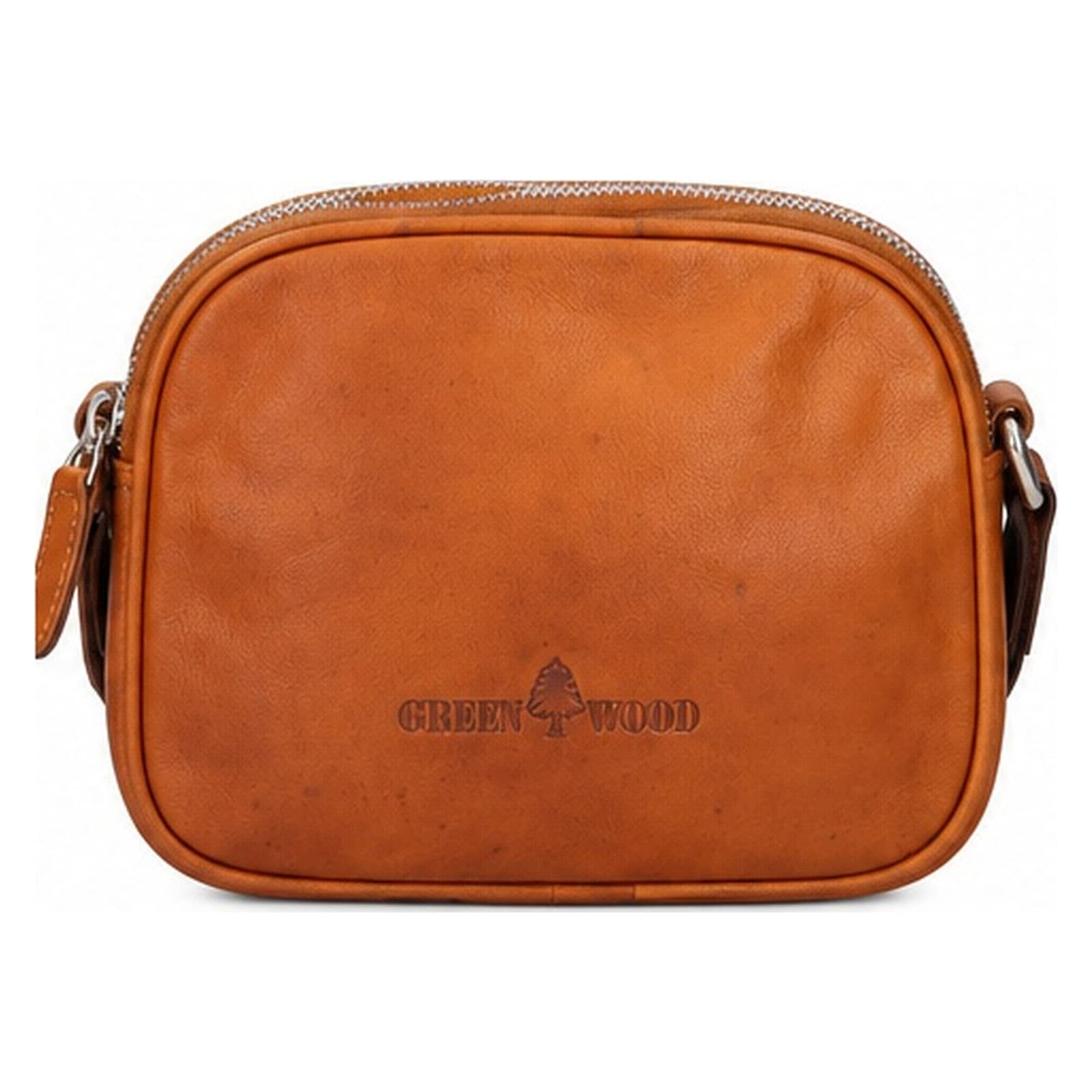 Kožená crossbody kabelka Greenwood Vigi, hnědá