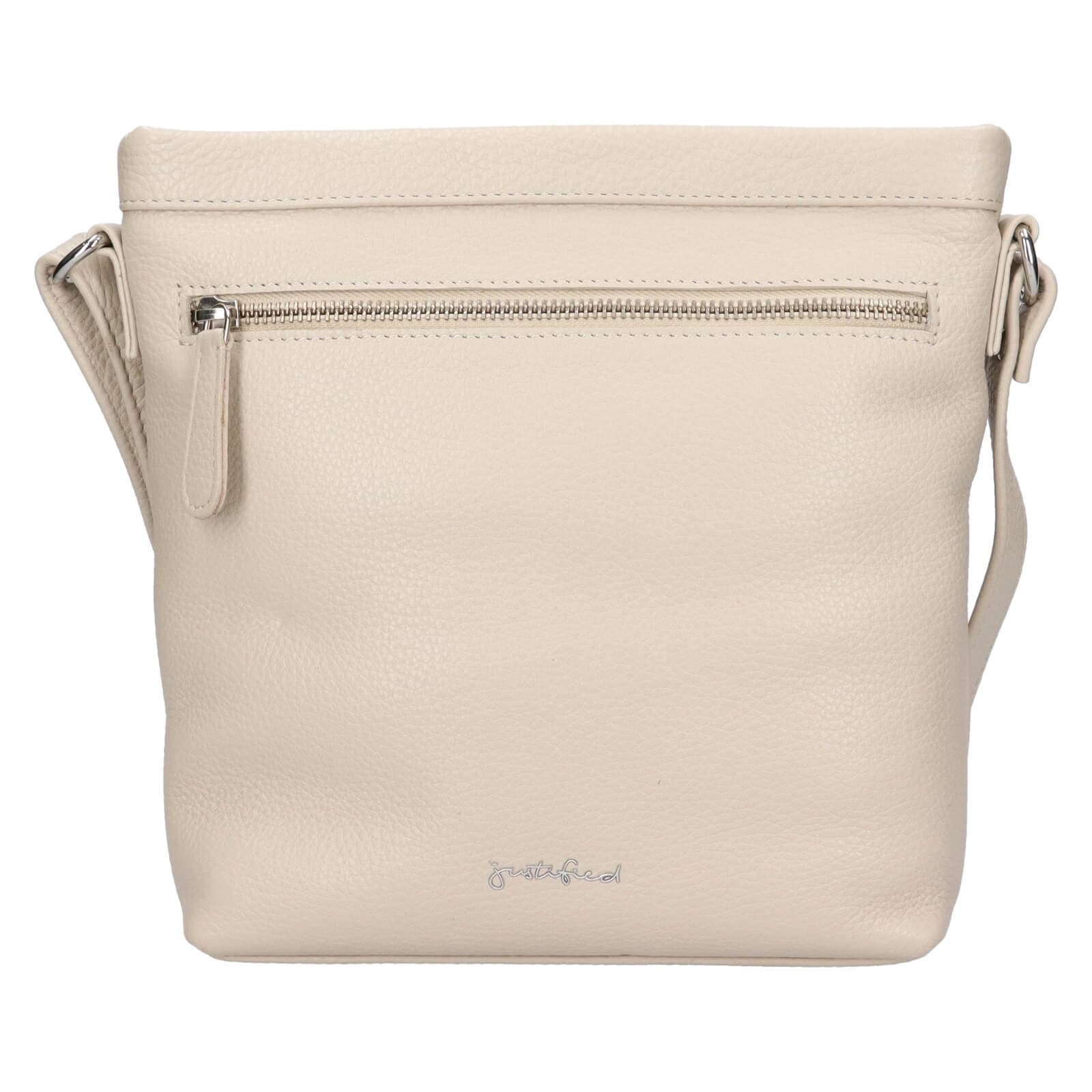 Kožená crossbody kabelka Justified Rosalie, béžová