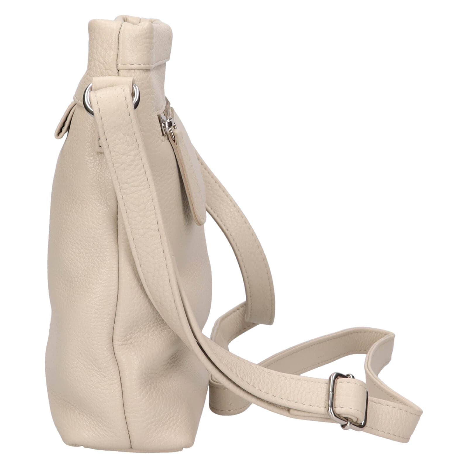 Kožená crossbody kabelka Justified Rosalie, béžová 4