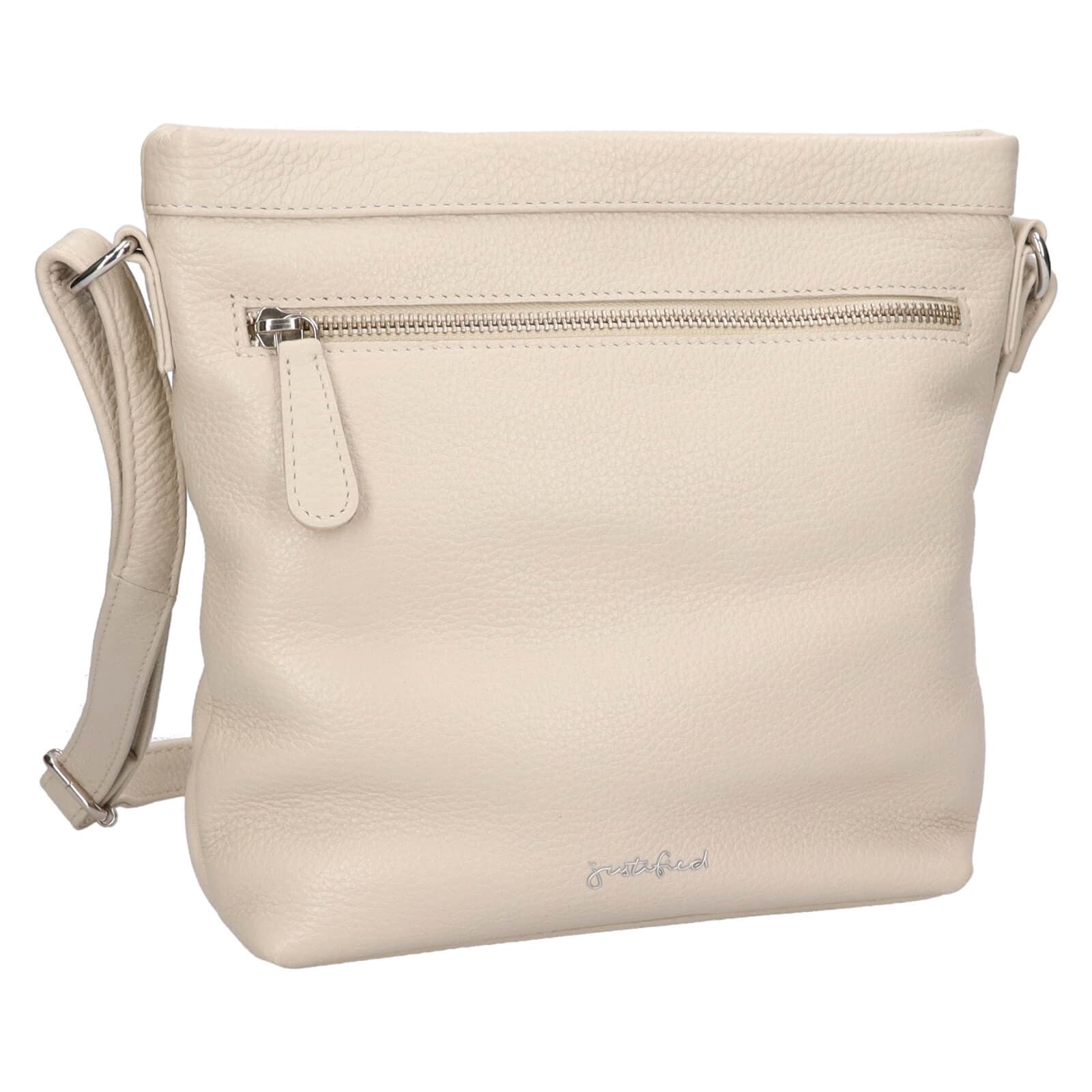 Kožená crossbody kabelka Justified Rosalie, béžová 2