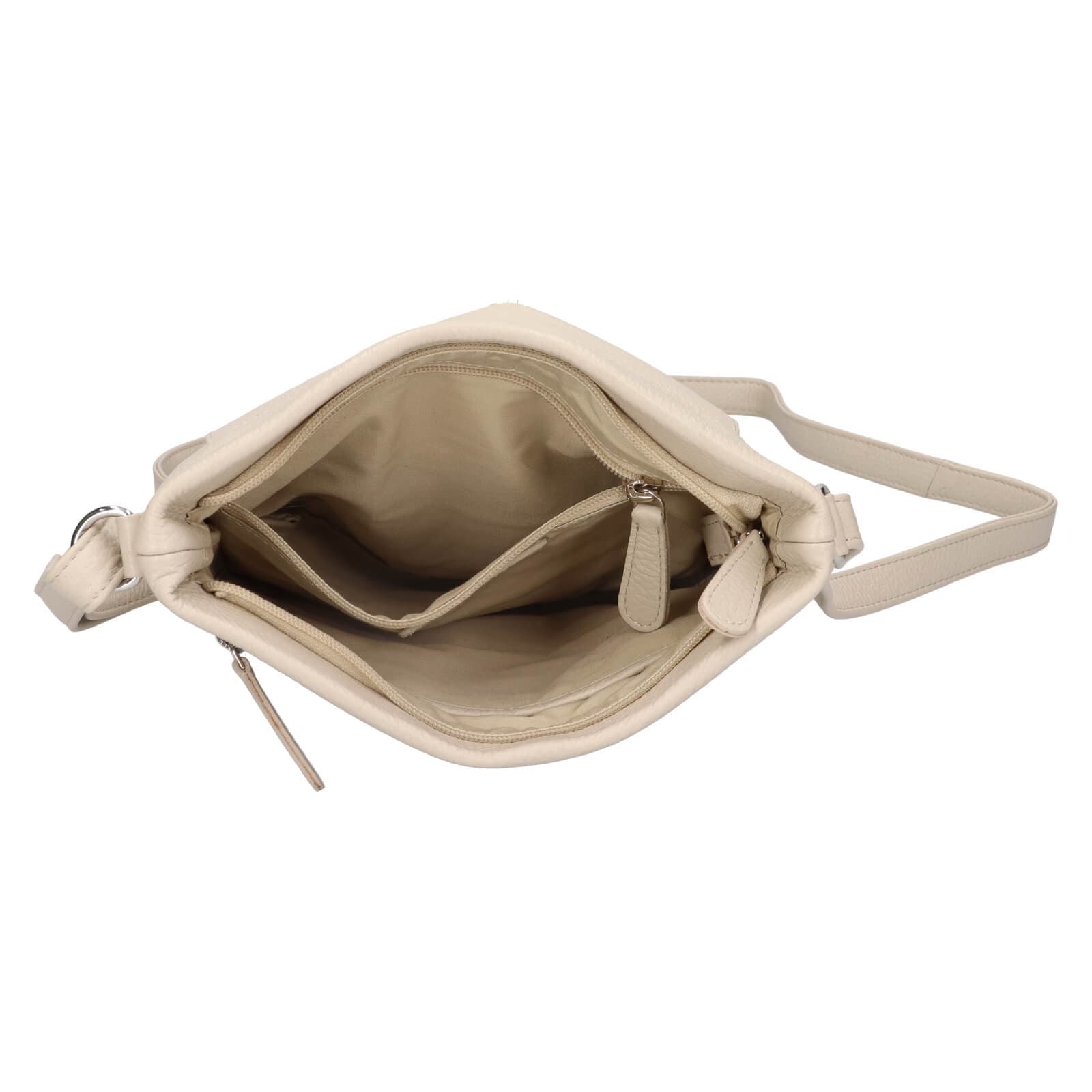 Kožená crossbody kabelka Justified Rosalie, béžová 6