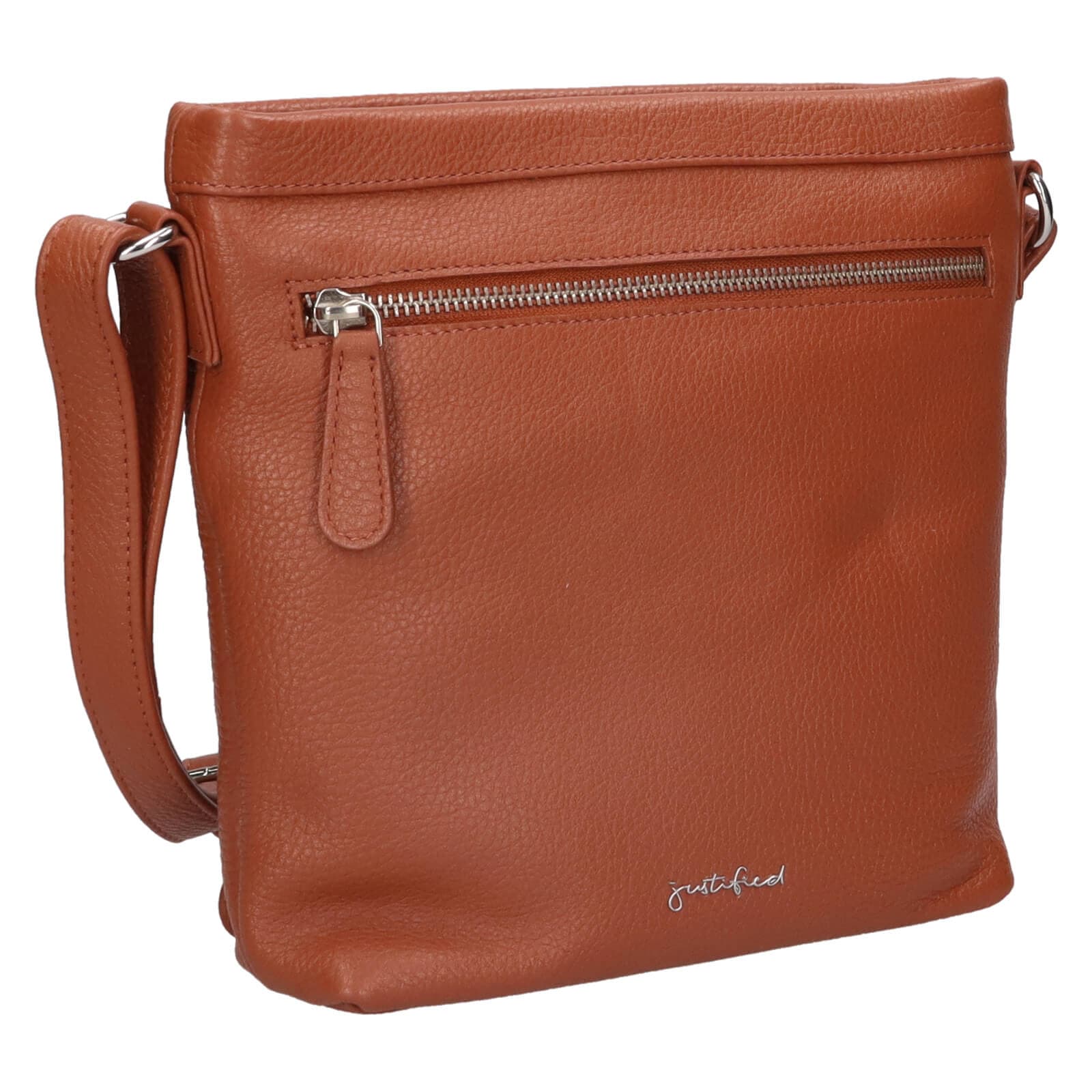Kožená crossbody kabelka Justified Rosalie, hnědá 2