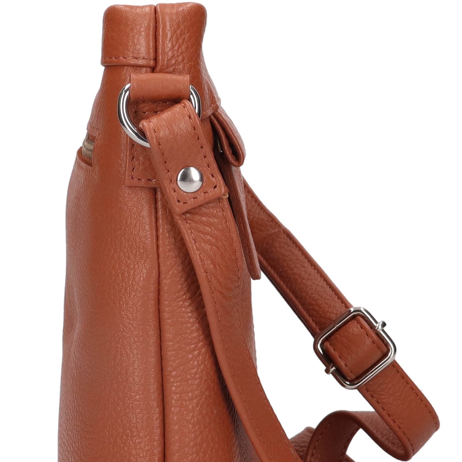 Kožená crossbody kabelka Justified Rosalie, hnědá 6