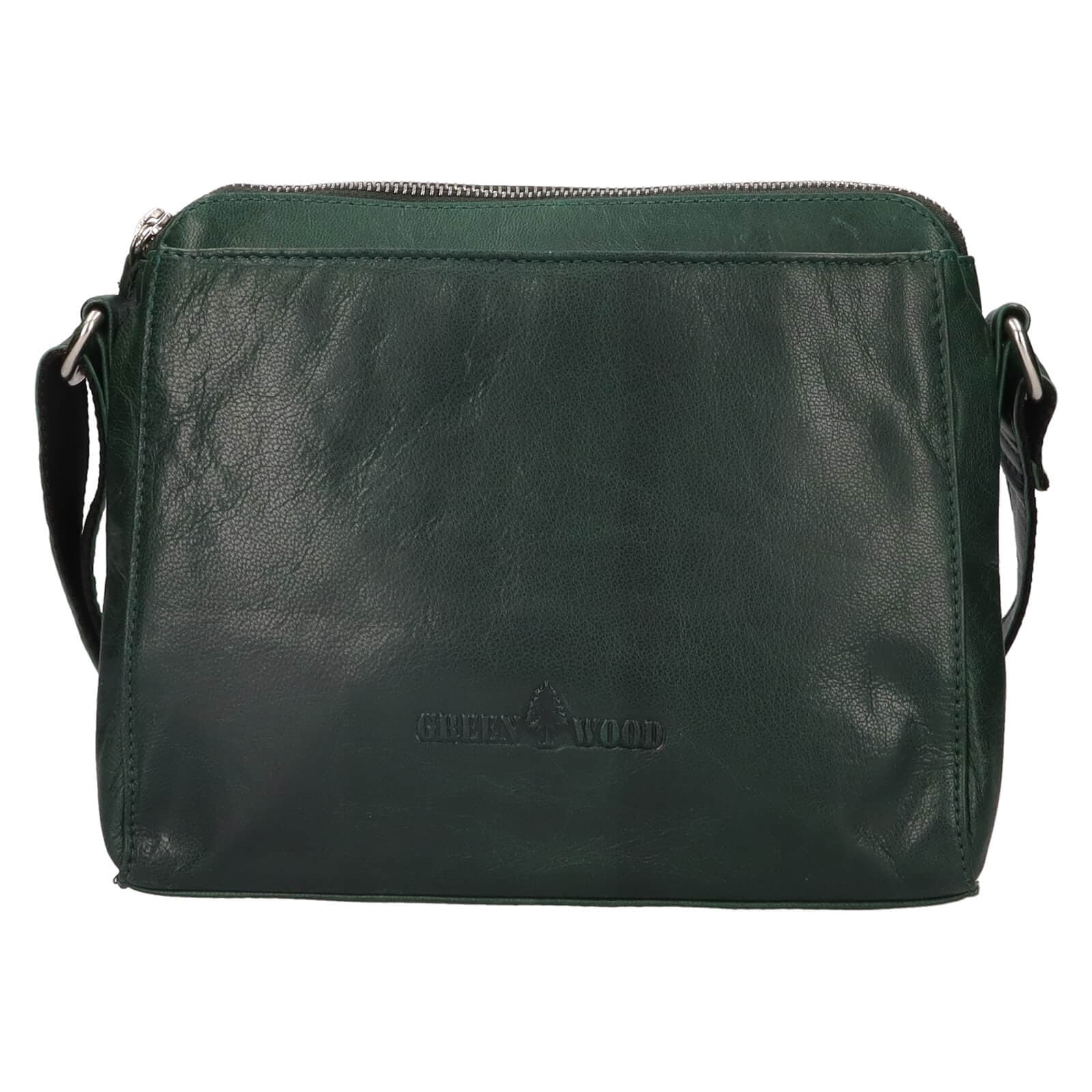 Kožená crossbody kabelka Greenwood Melony, zelená