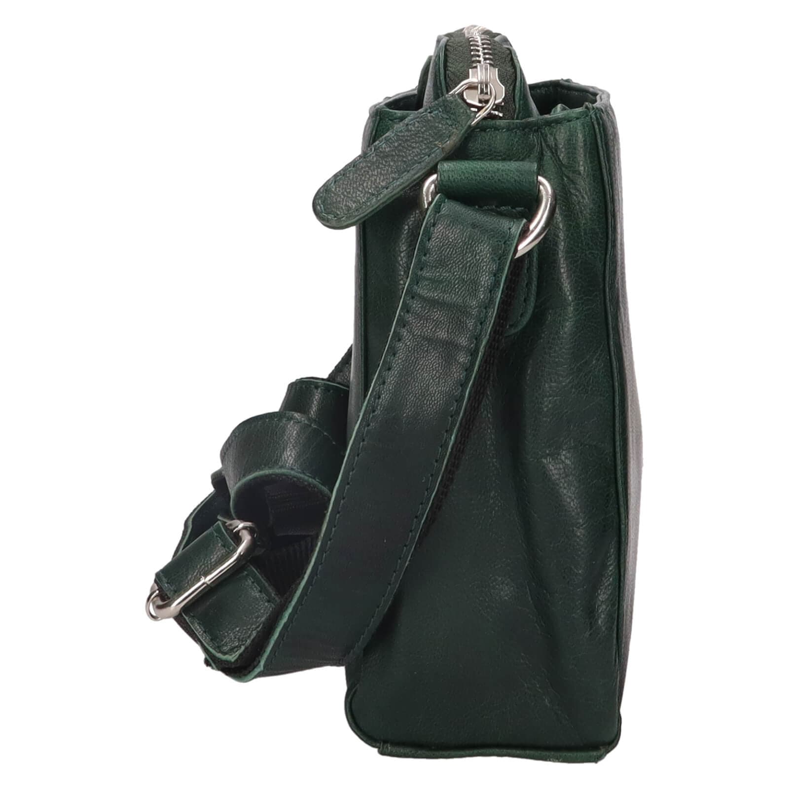 Kožená crossbody kabelka Greenwood Melony, zelená 4