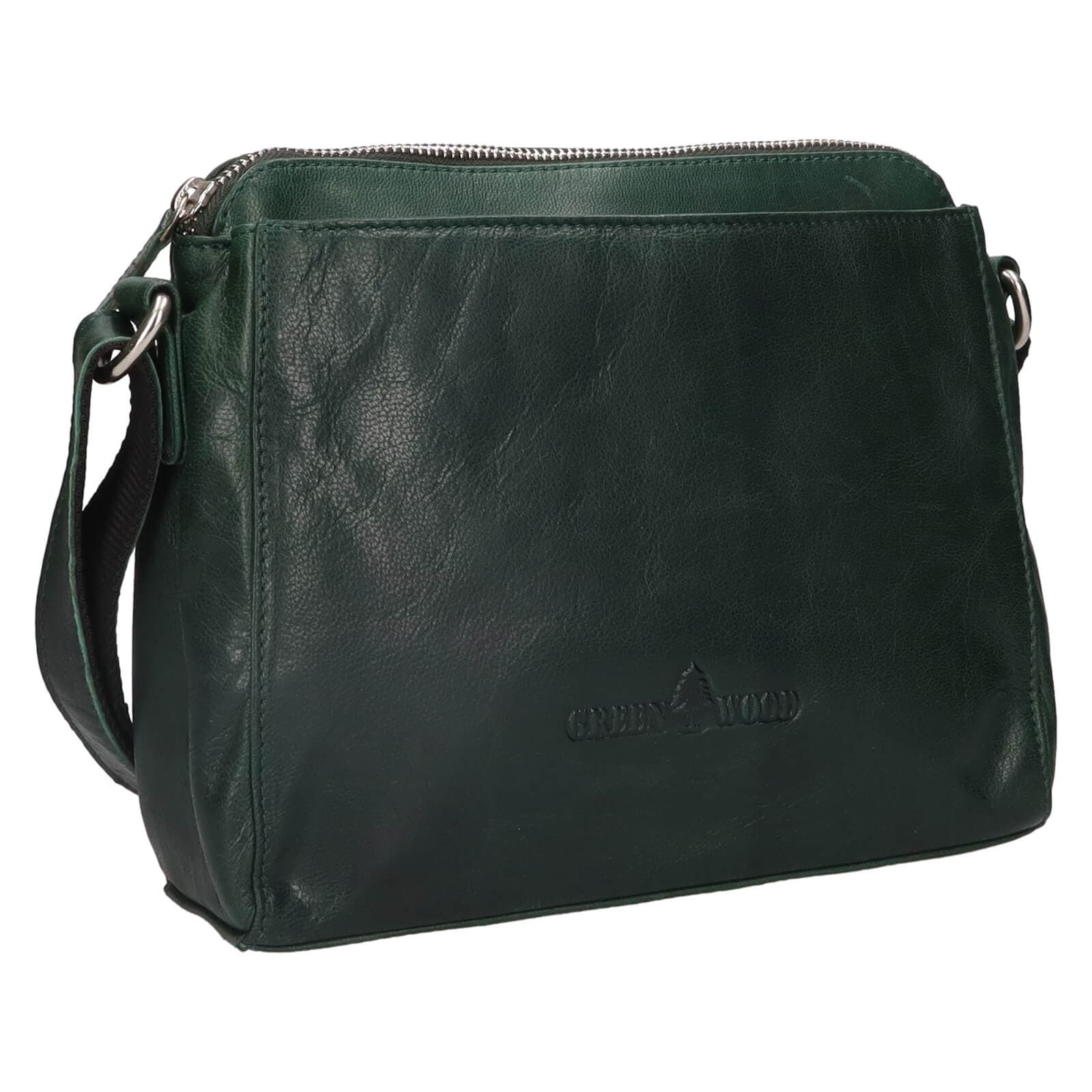 Kožená crossbody kabelka Greenwood Melony, zelená 2