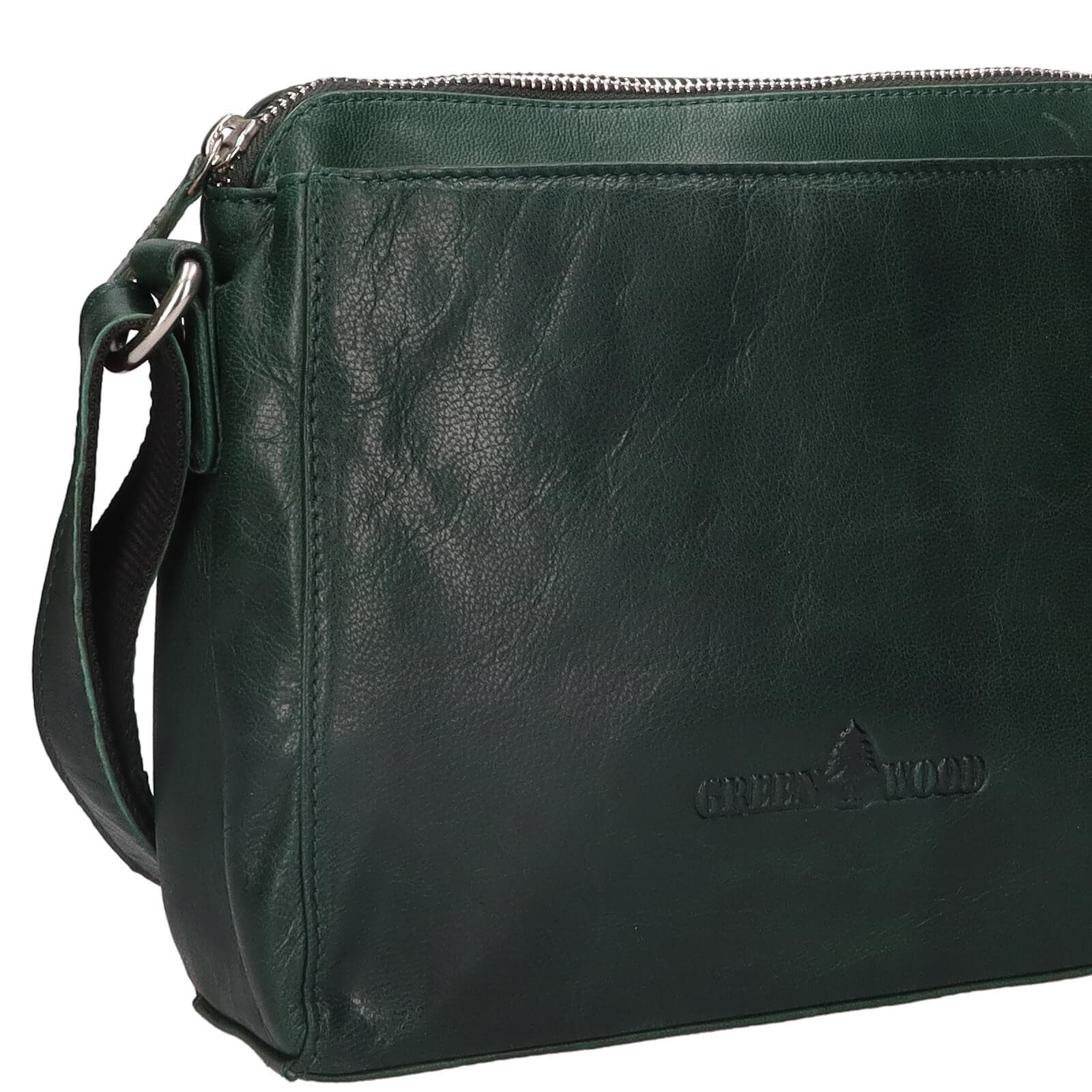 Kožená crossbody kabelka Greenwood Melony, zelená 5