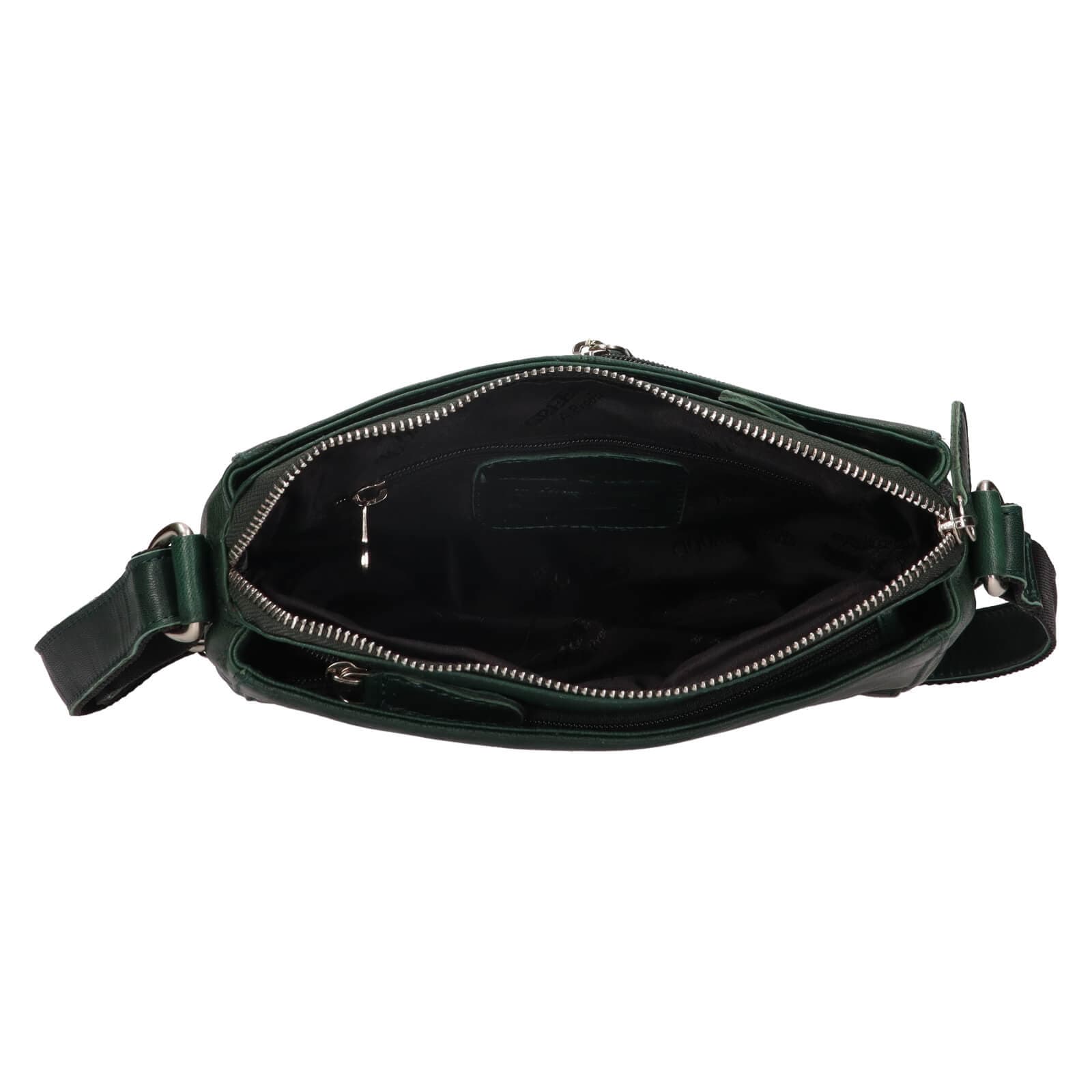 Kožená crossbody kabelka Greenwood Melony, zelená 6