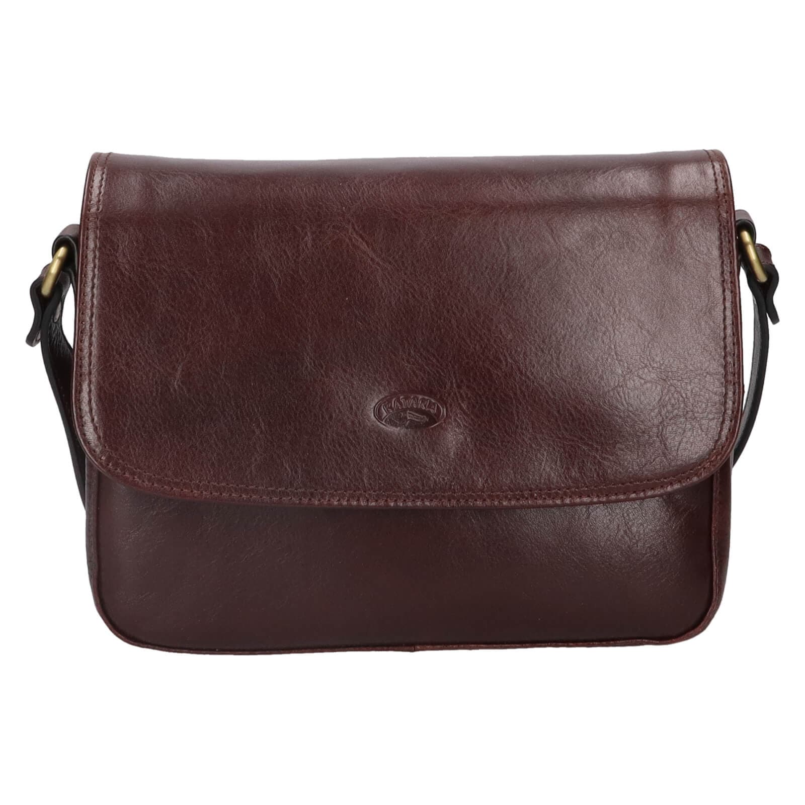 Kožená crossbody kabelka Katana Jarnia, hnědá