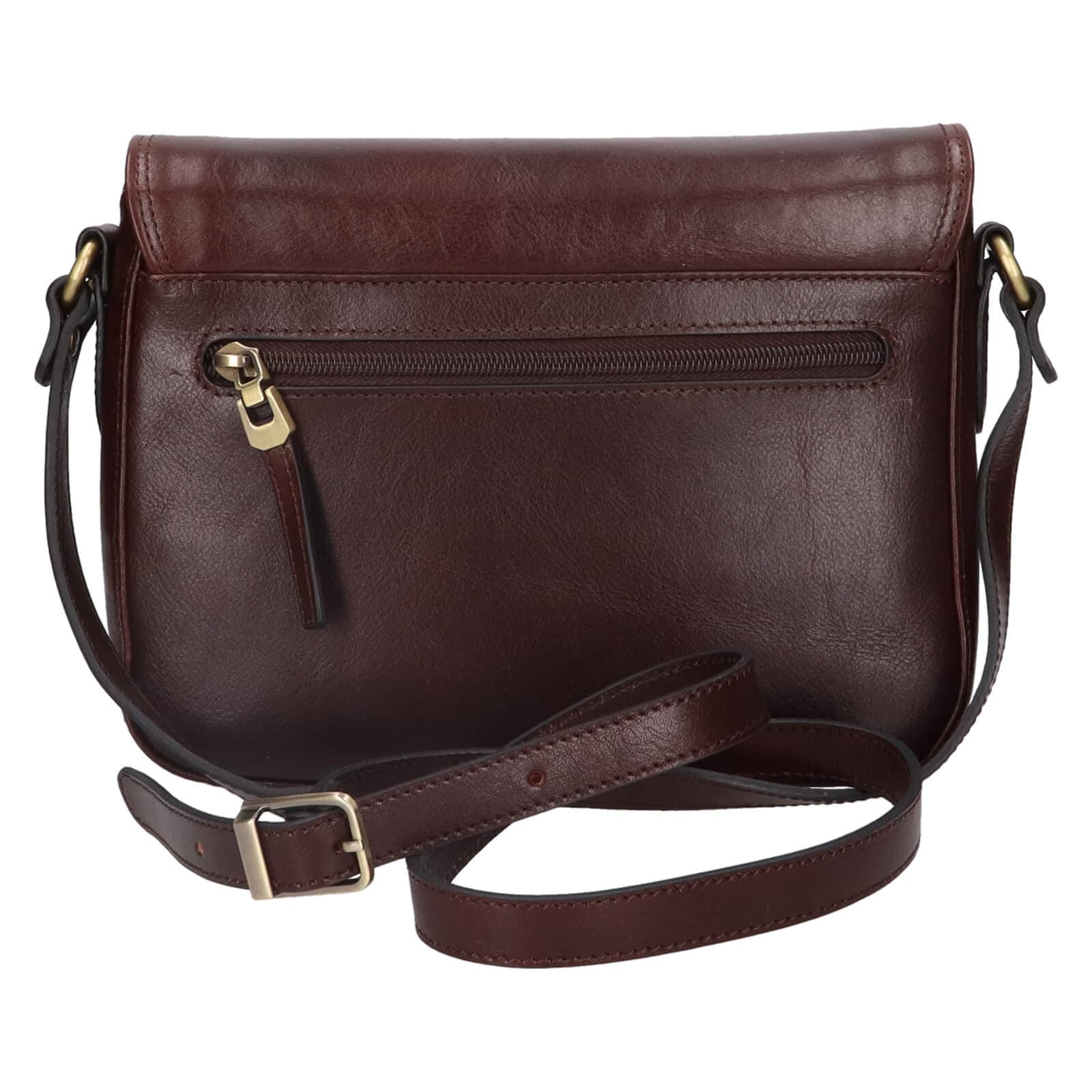 Kožená crossbody kabelka Katana Jarnia, hnědá 3