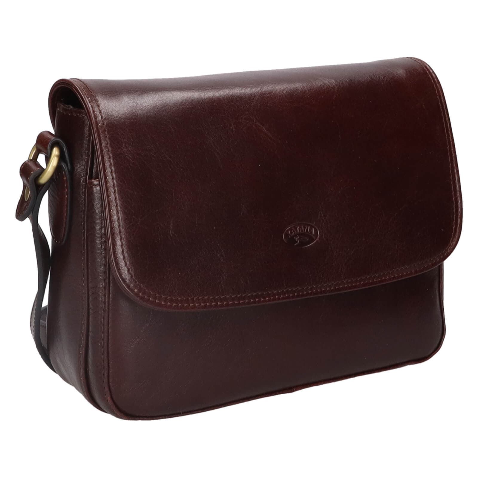 Kožená crossbody kabelka Katana Jarnia, hnědá 2