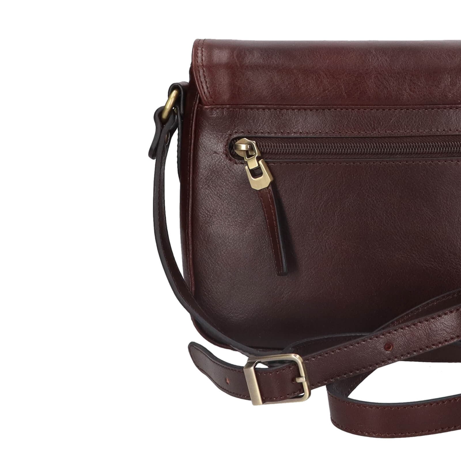 Kožená crossbody kabelka Katana Jarnia, hnědá 6