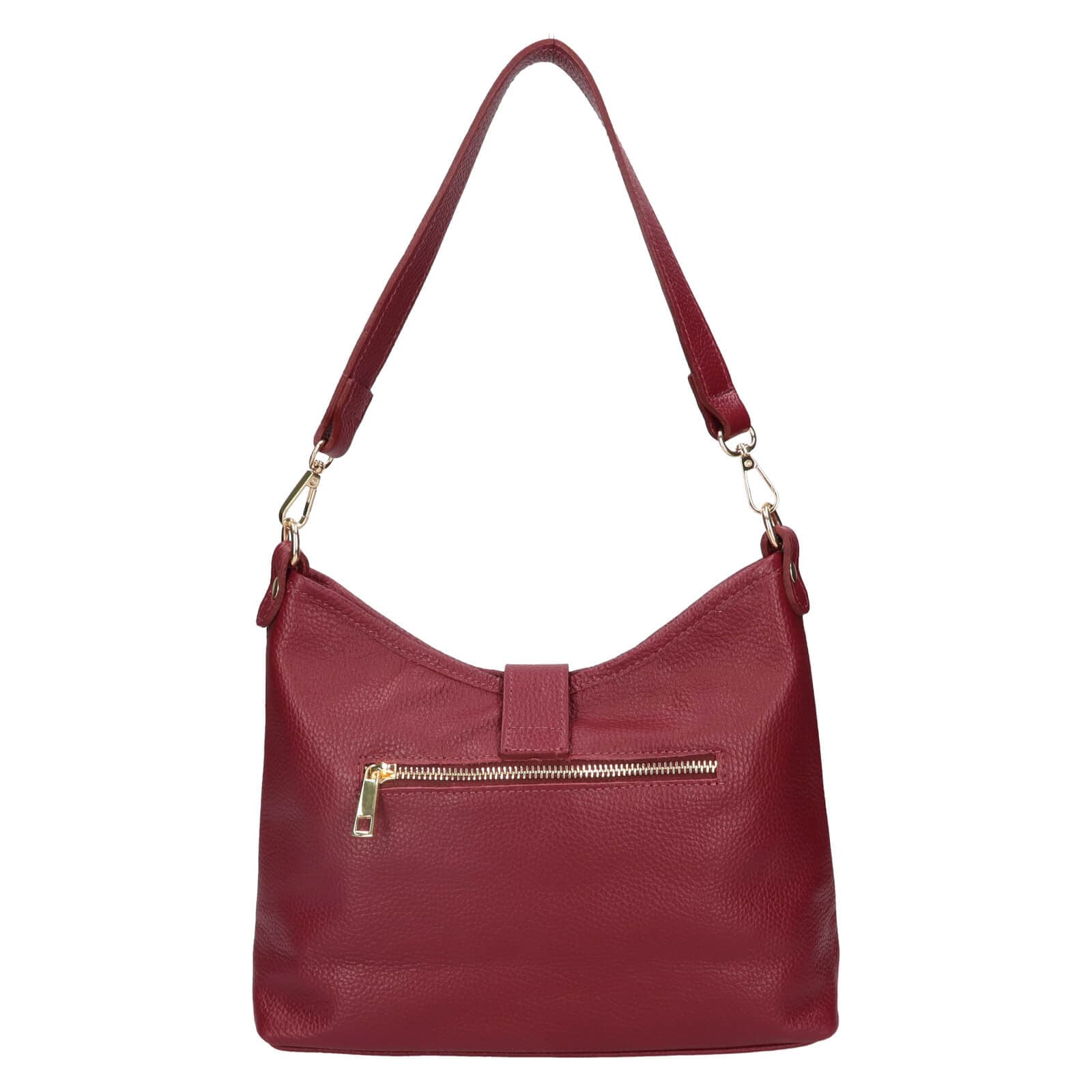 Kožená kabelka přes rameno Italia Fiorenza, vínová 3