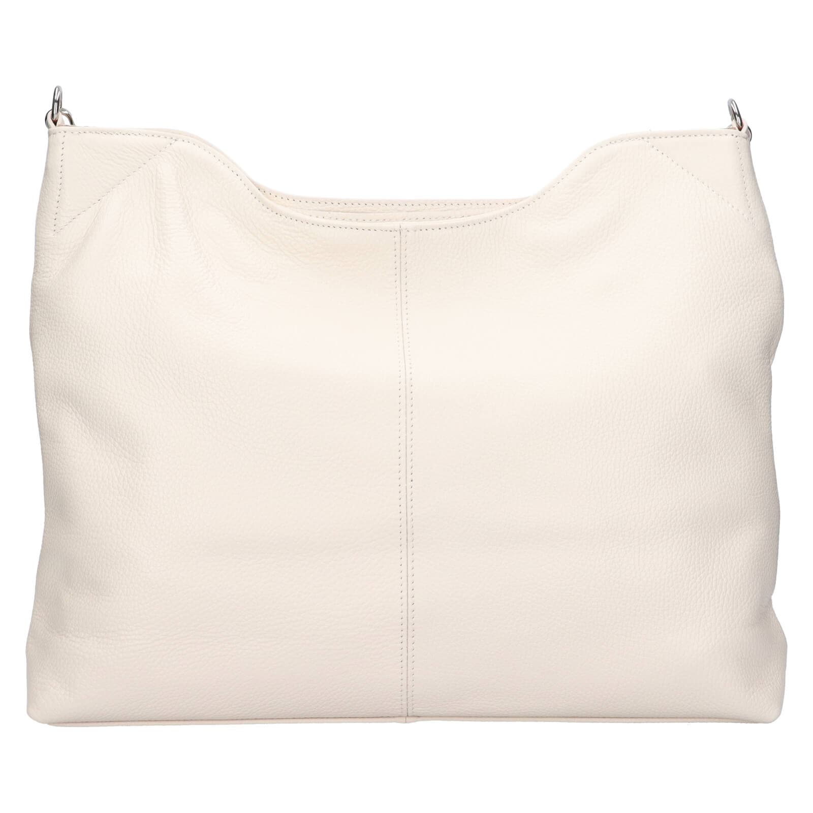 Kožená kabelka Italia Ottavia, krémová 3