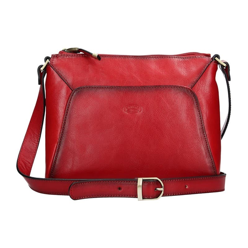 Kožená crossbody kabelka Katana Selma, červená