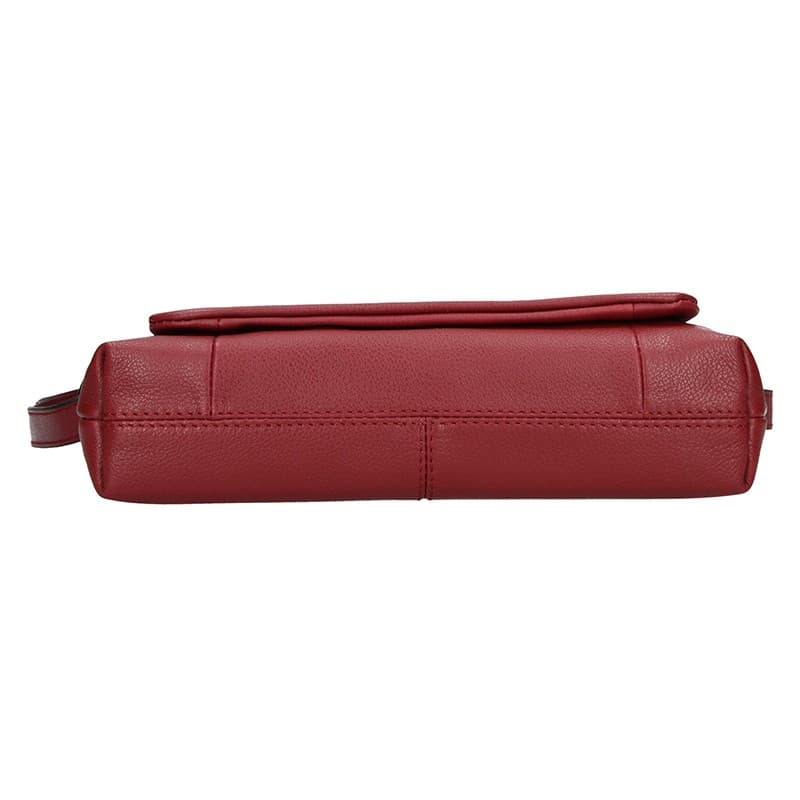 Kožená crossbody kabelka Hexagona Violla, vínová 5