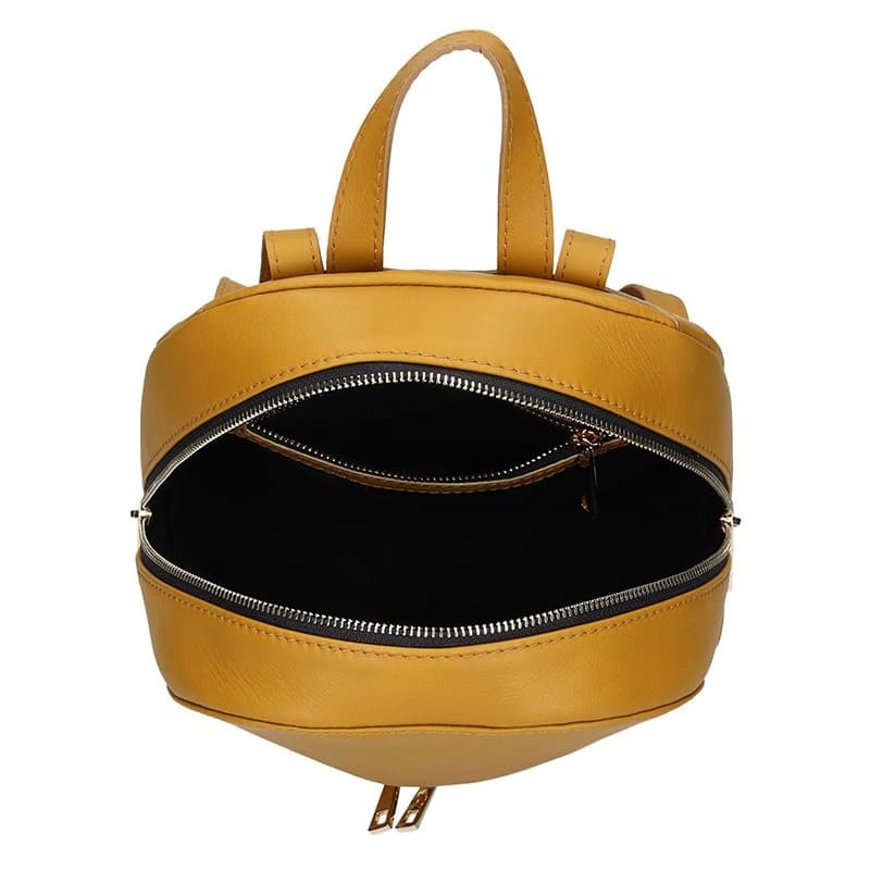 Kožený batoh Facebag Paloma, žlutá 5